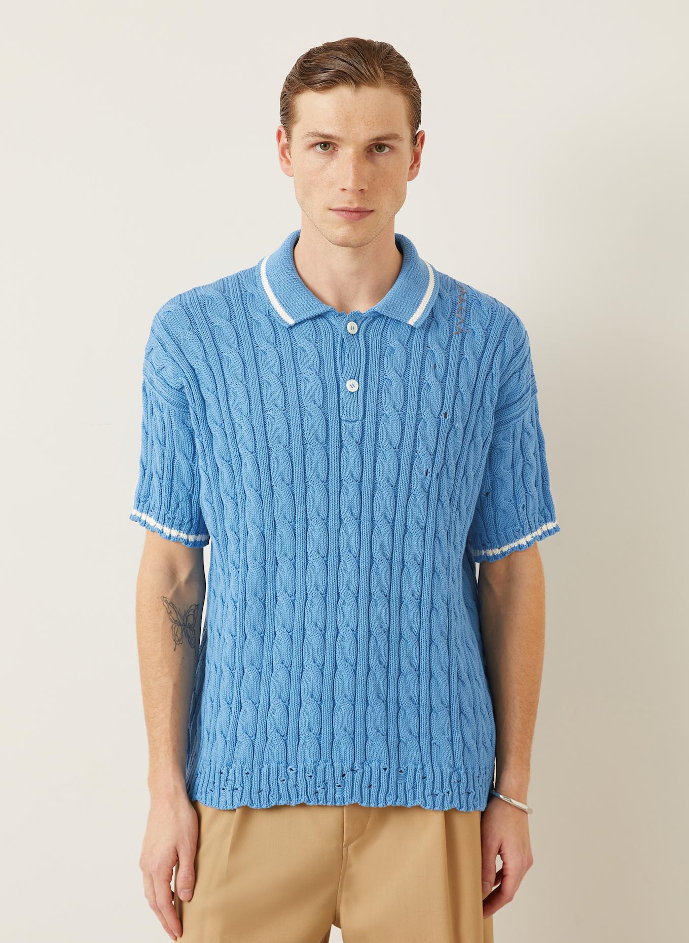 MARNI Strick-Poloshirt: BLAU