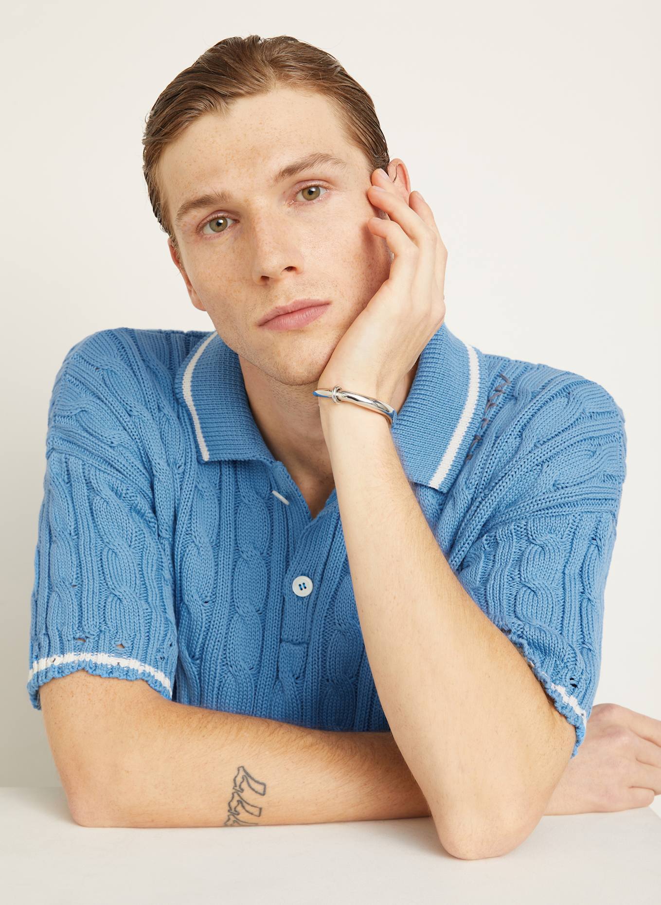 MARNI Strick-Poloshirt: BLAU