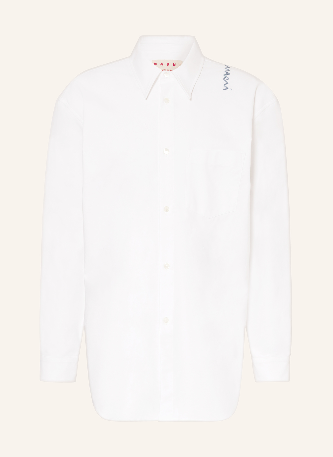 MARNI Koszula oxford comfort fit: BIAŁY