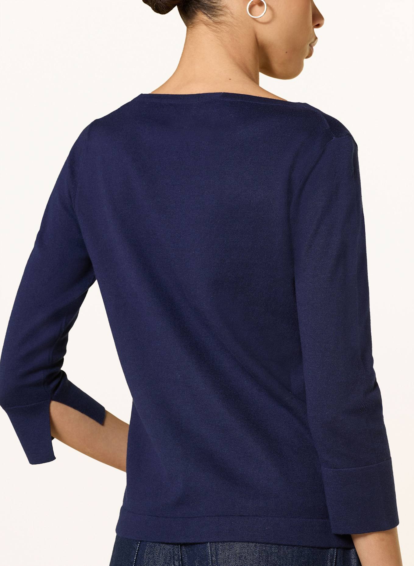 ALLUDE Pullover mit 3/4-Arm: DUNKELBLAU