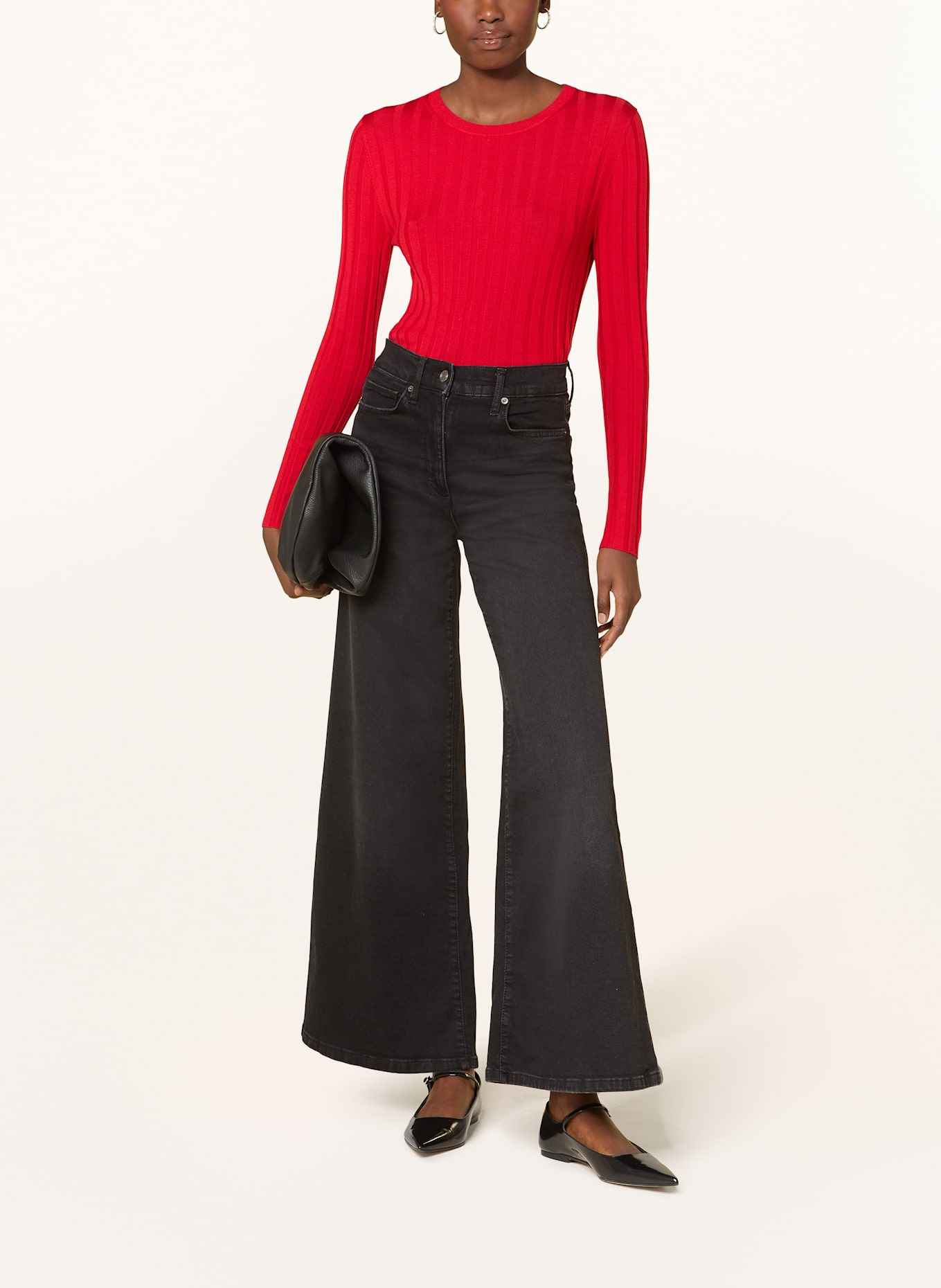 ALLUDE Sweter: CZERWONY