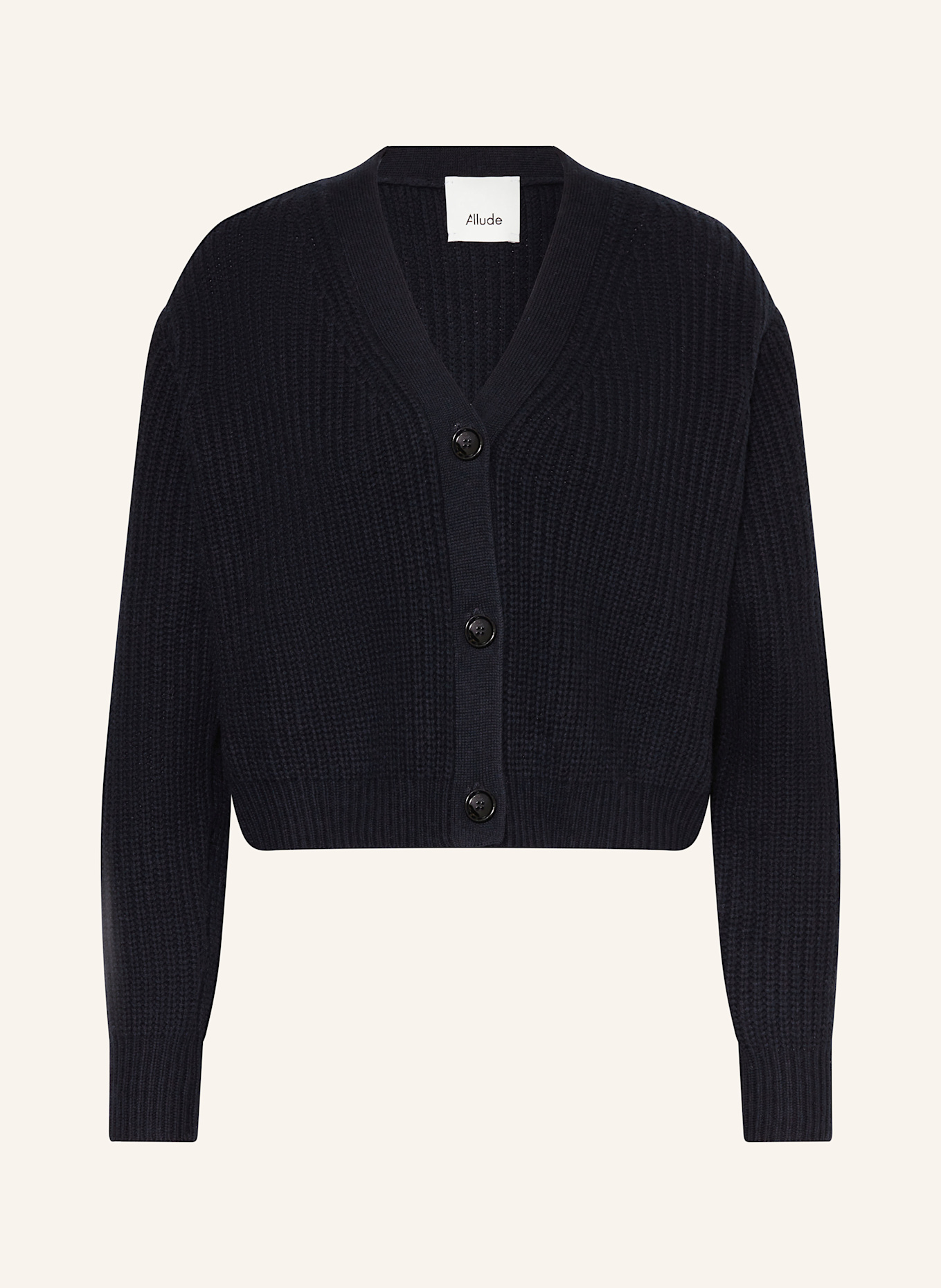 ALLUDE Strickjacke mit Cashmere: DUNKELBLAU