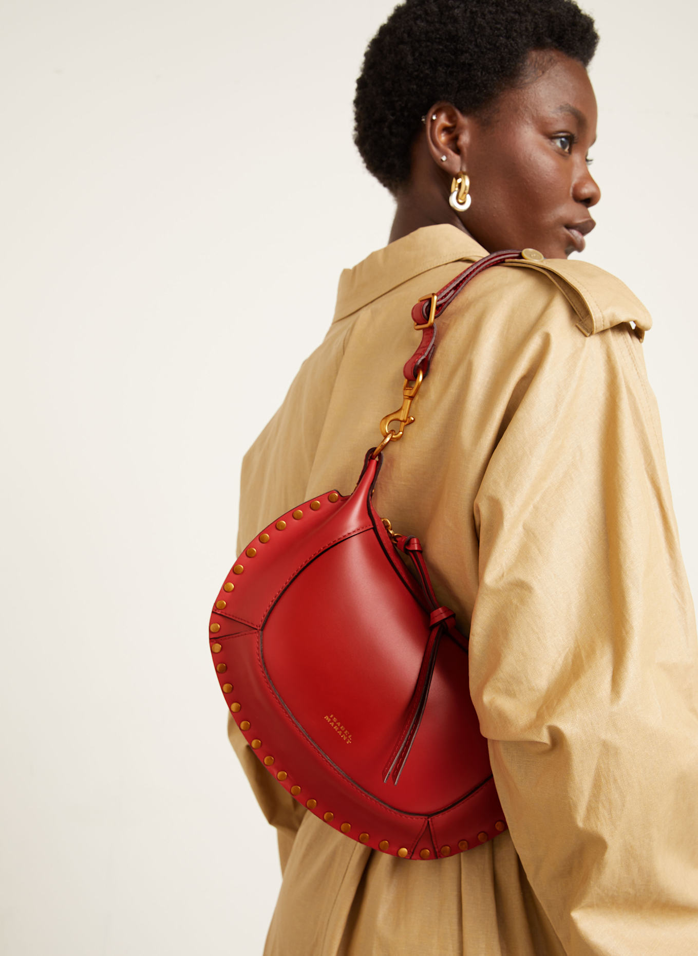 ISABEL MARANT Umhängetasche OSKAN MOON, Farbe: ROT (Bild 4)