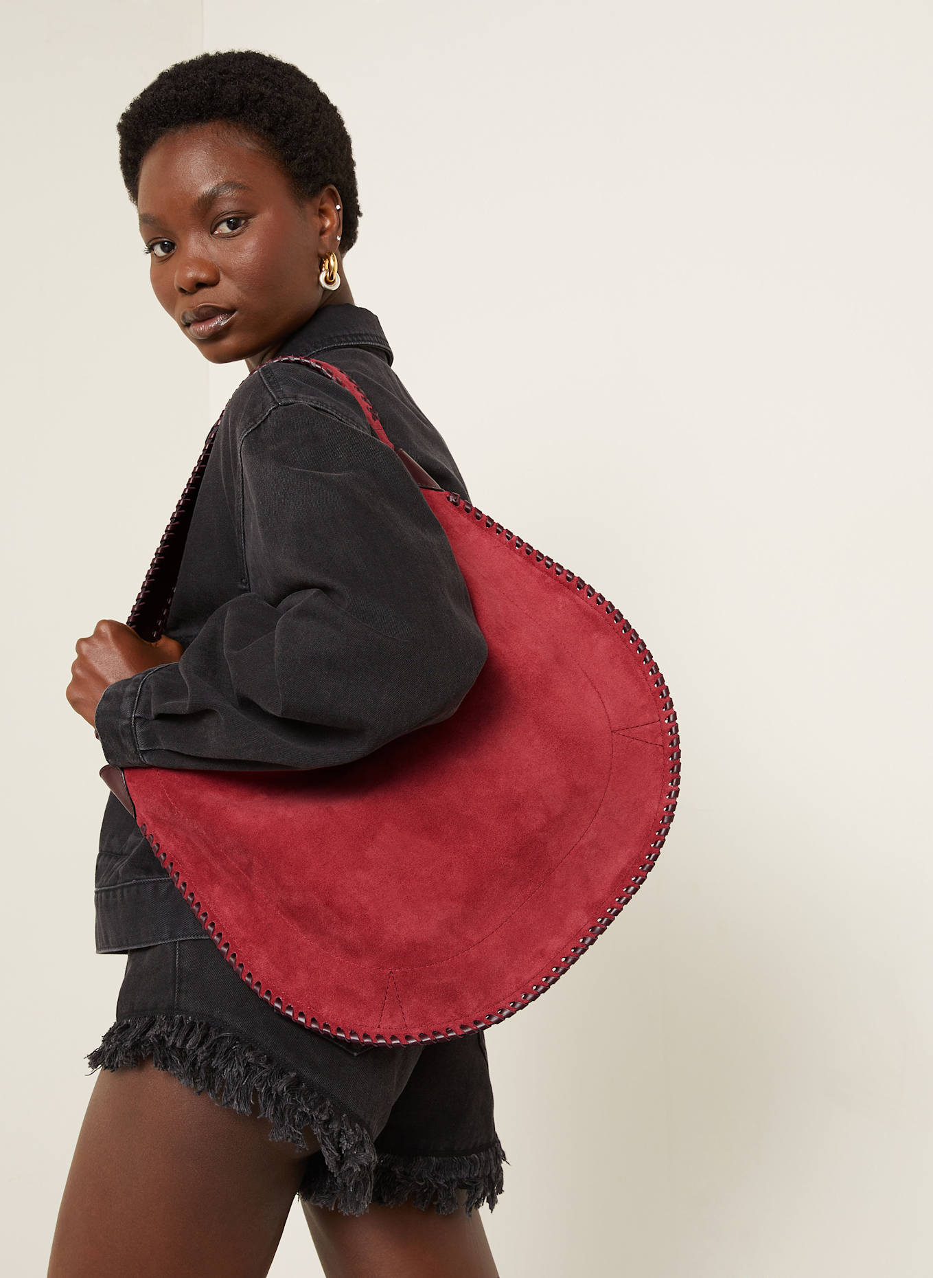 ISABEL MARANT Hobo-Bag OSKAN: HELLROT