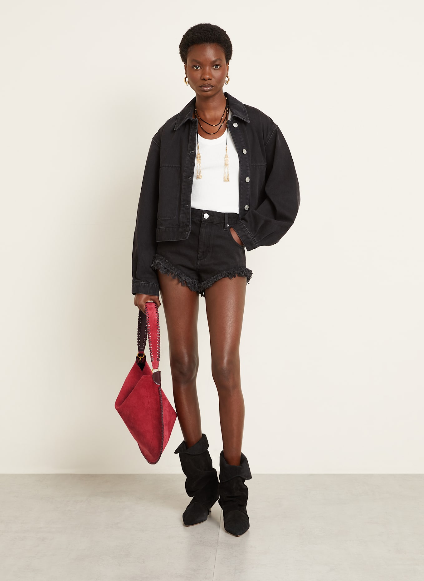 ISABEL MARANT Hobo-Bag OSKAN: HELLROT