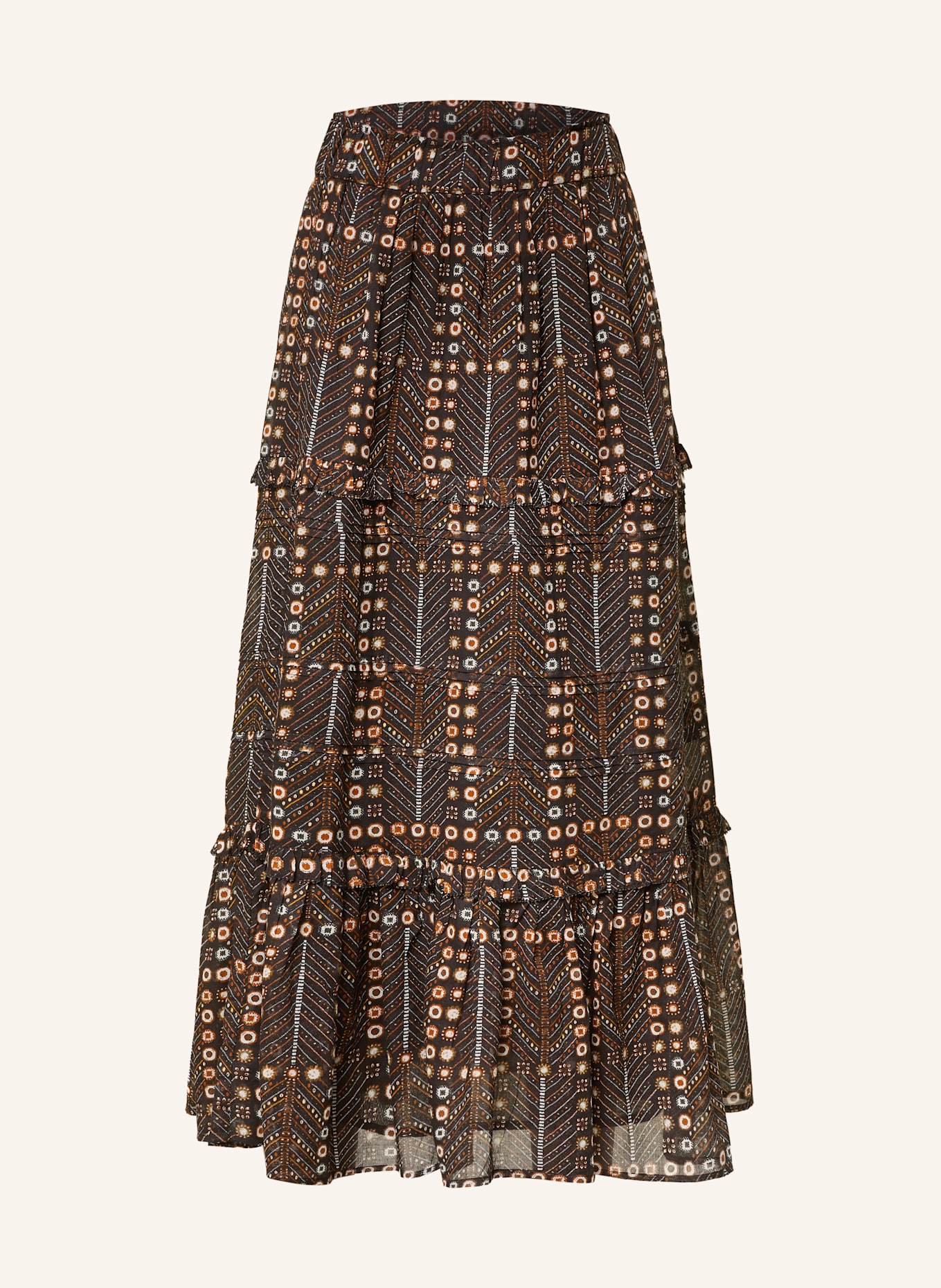 MARANT ÉTOILE Rock DIYA mit Rüschen: SCHWARZ / WEISS / BRAUN