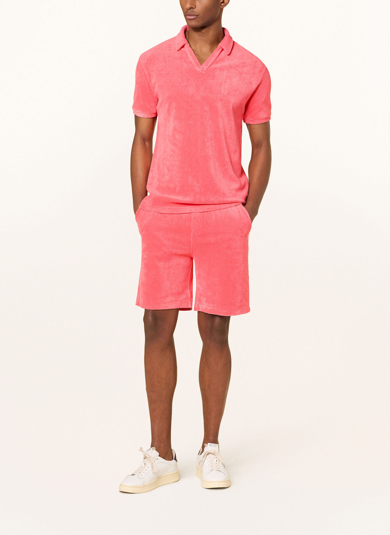Juvia Terry cloth polo shirt, Color: PINK (Image 2)