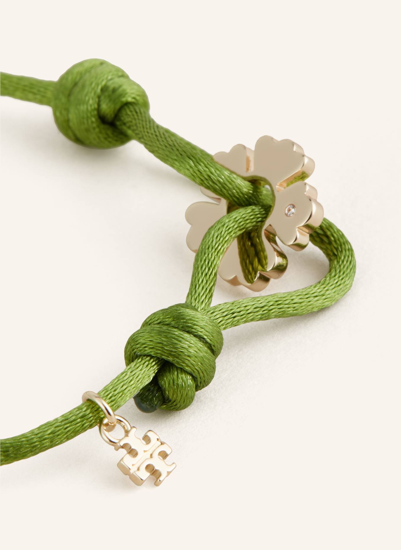 TORY BURCH Náramek KIRA: ZELENÁ / ZLATÁ