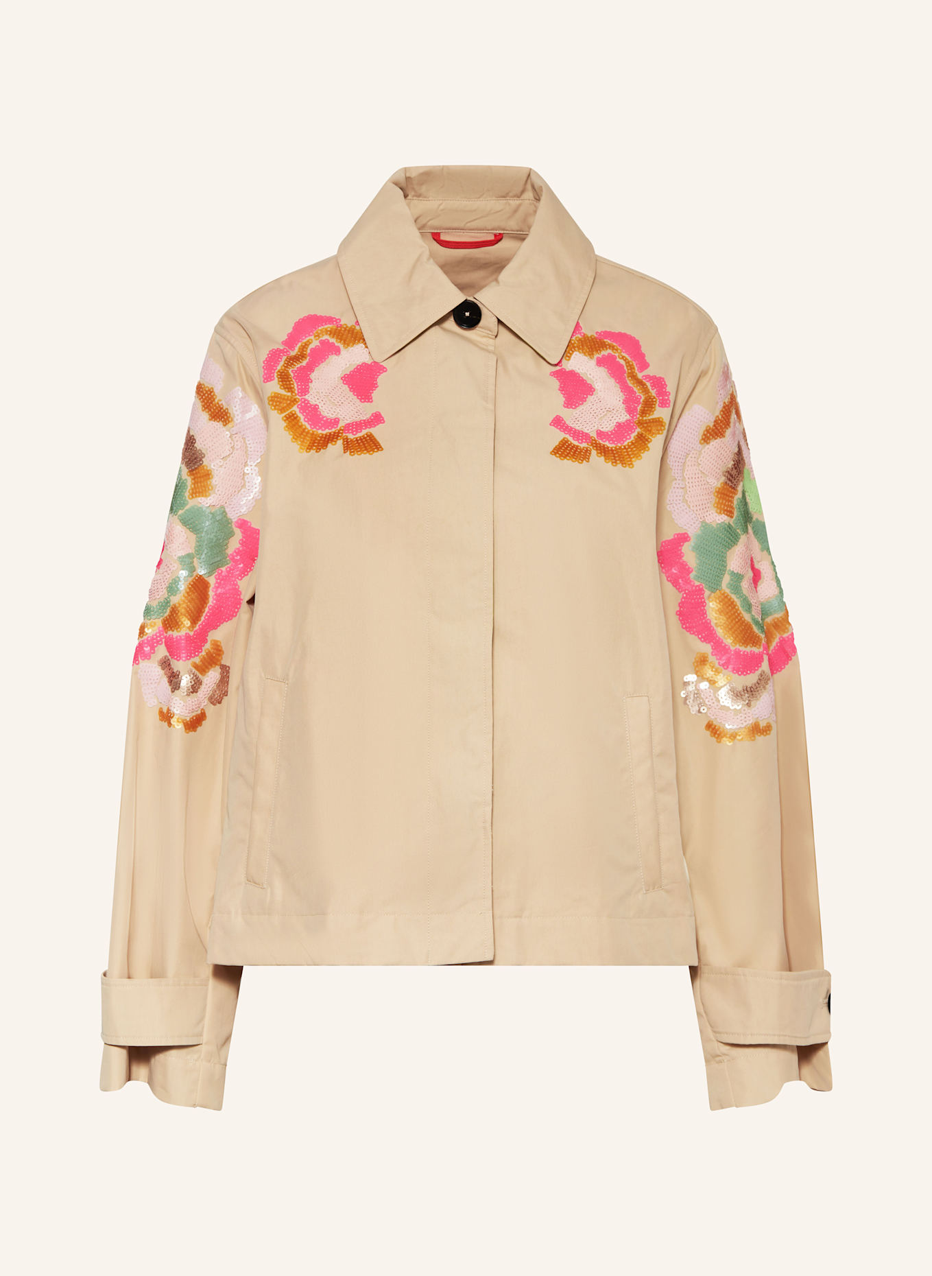 No.1 Como Fieldjacket BLUE mit Pailletten: BEIGE