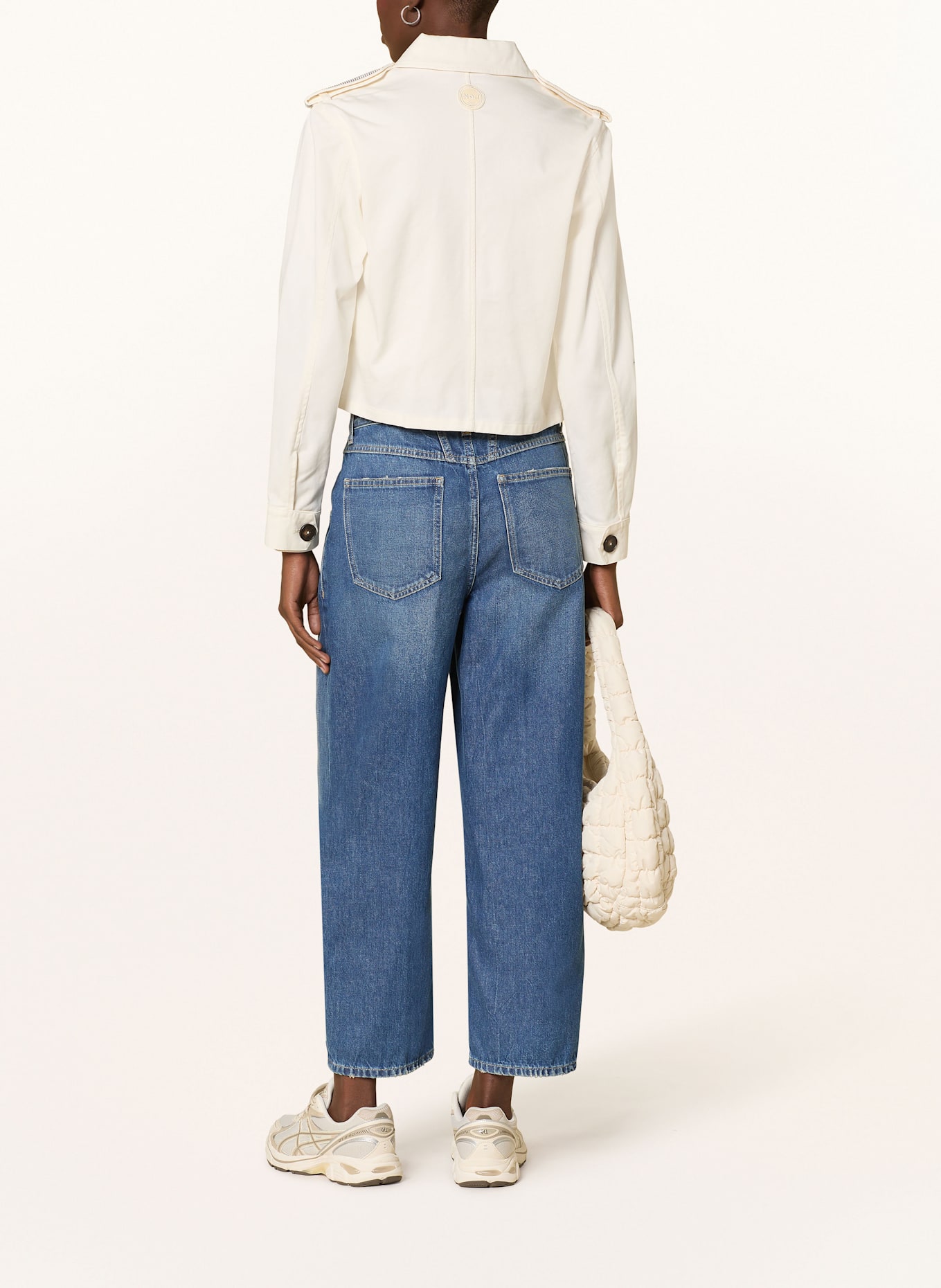 No.1 Como Kastenjacke mit Schmucksteinen: ECRU