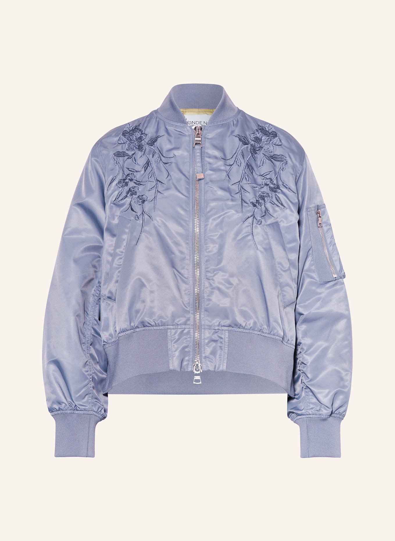 BLONDE No.8 Bomber jacket: BLUE GRAY