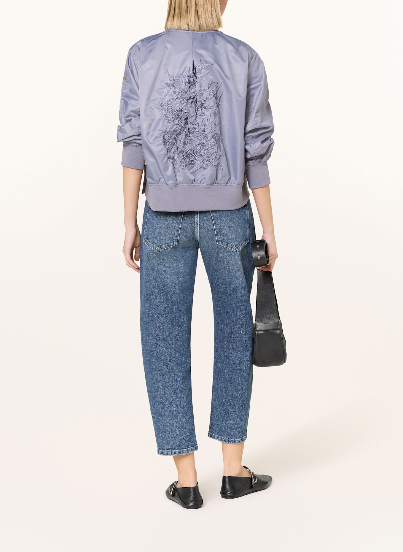 BLONDE No.8 Bomber jacket: BLUE GRAY