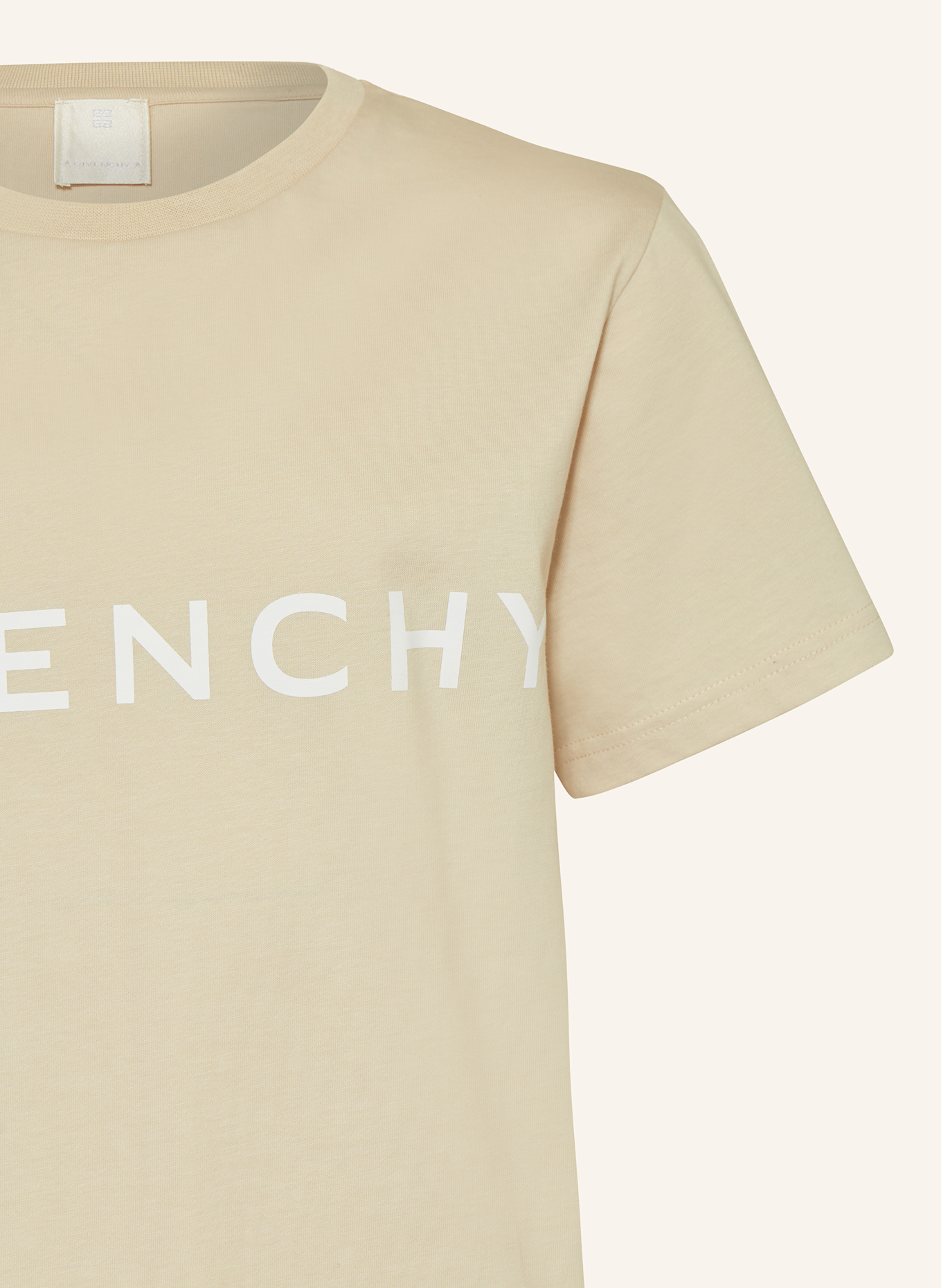 GIVENCHY T-Shirt: BEIGE/ CREME