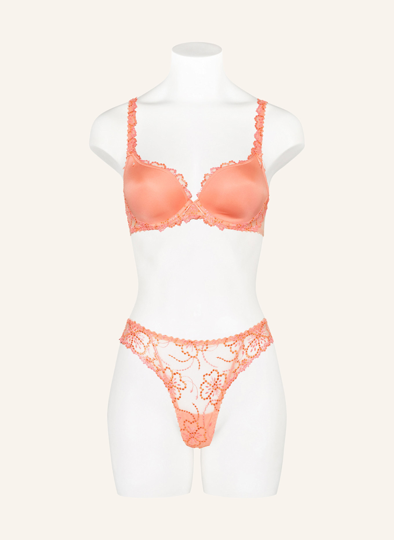 MARIE JO String JANE mit Schmuckperlen: LACHS
