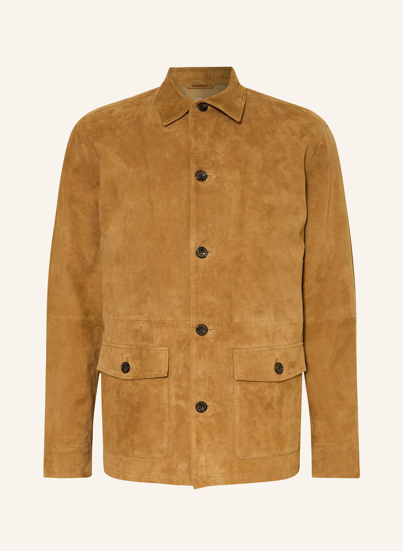 HACKETT LONDON Lederjacke: BEIGE