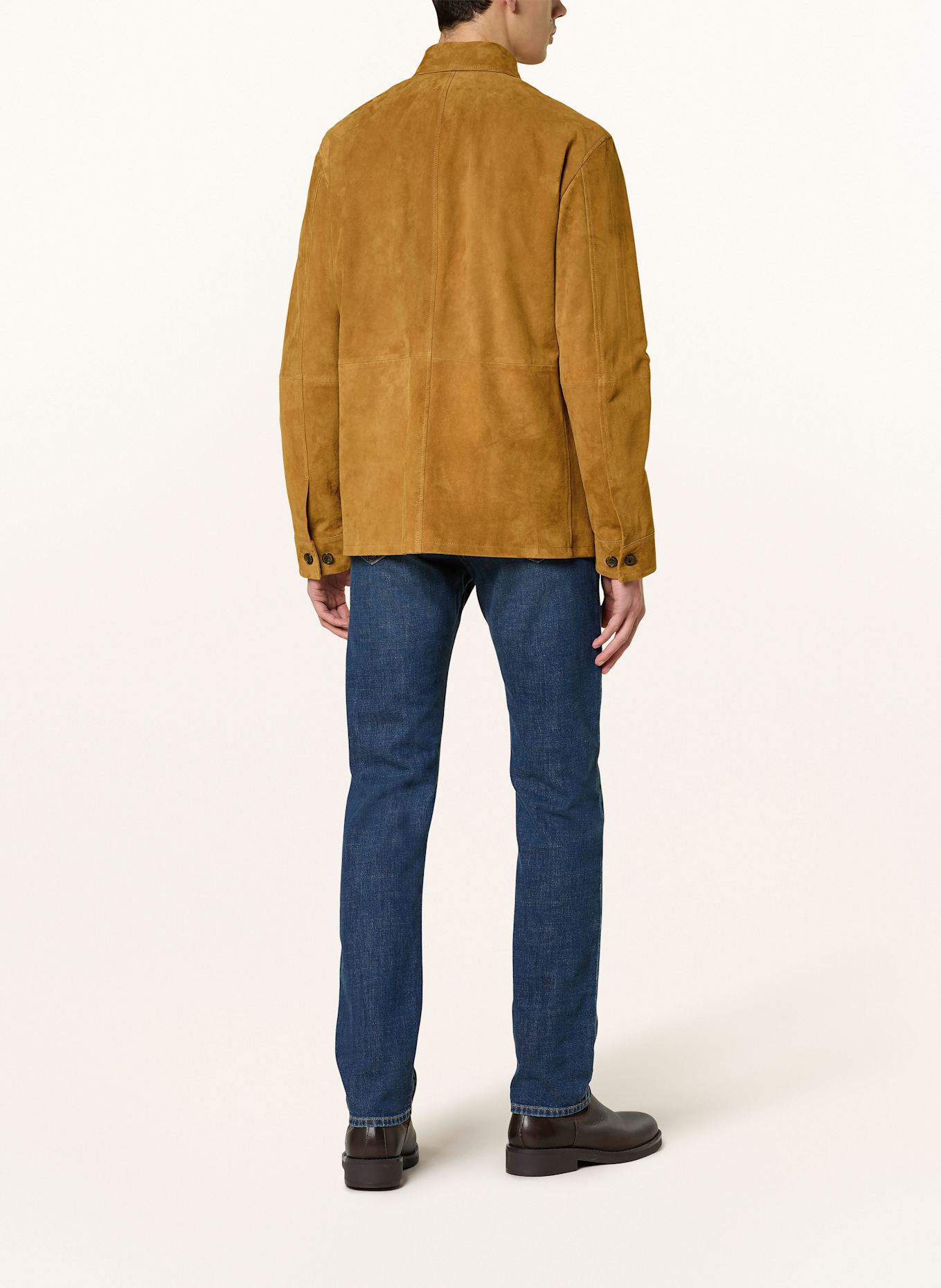 HACKETT LONDON Lederjacke: BEIGE