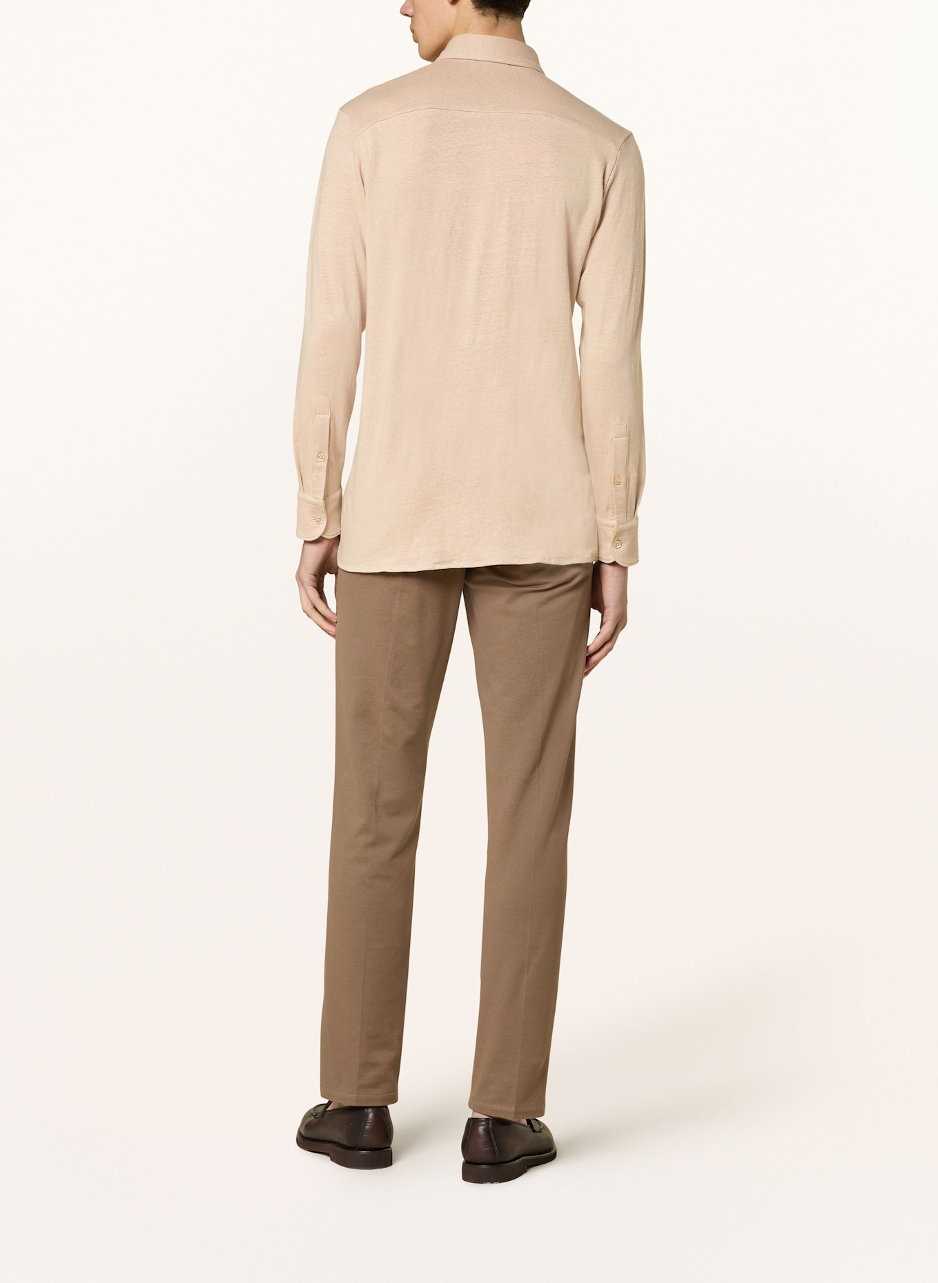 Stefan Brandt Leinenhemd Slim Fit: HELLBRAUN