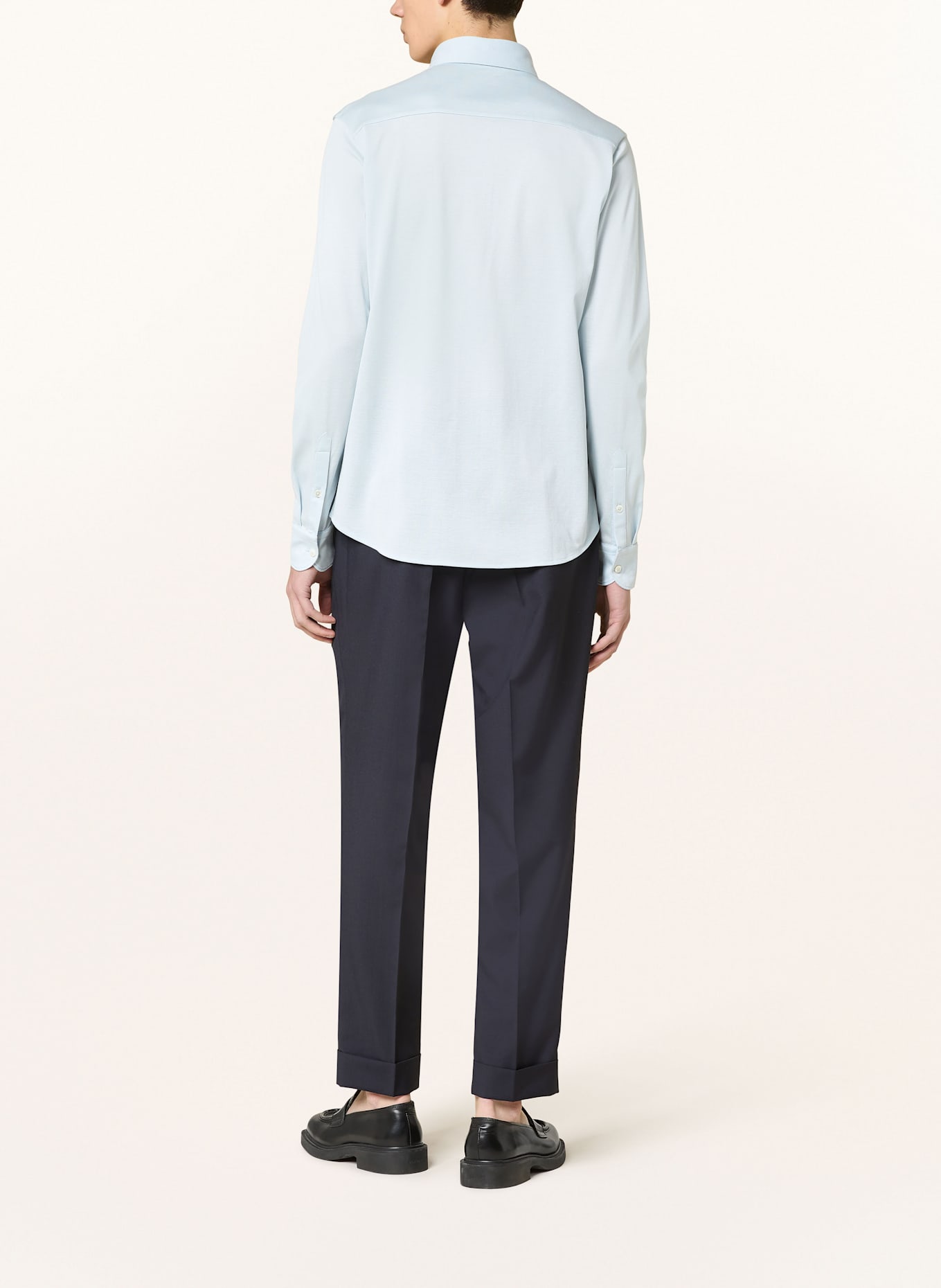 Stefan Brandt Piqué shirt slim fit: LIGHT BLUE