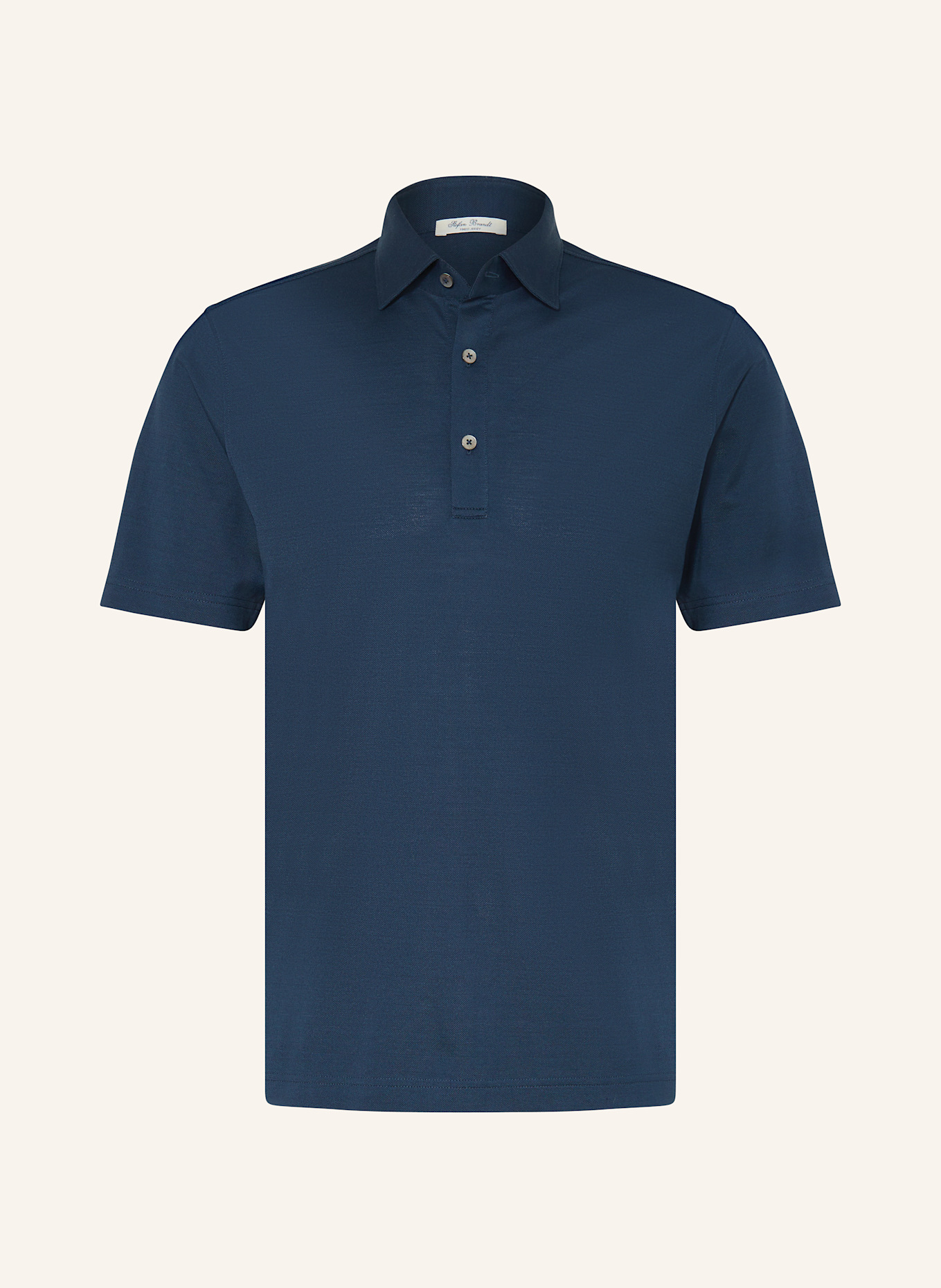 Stefan Brandt Piqué-Poloshirt: DUNKELBLAU