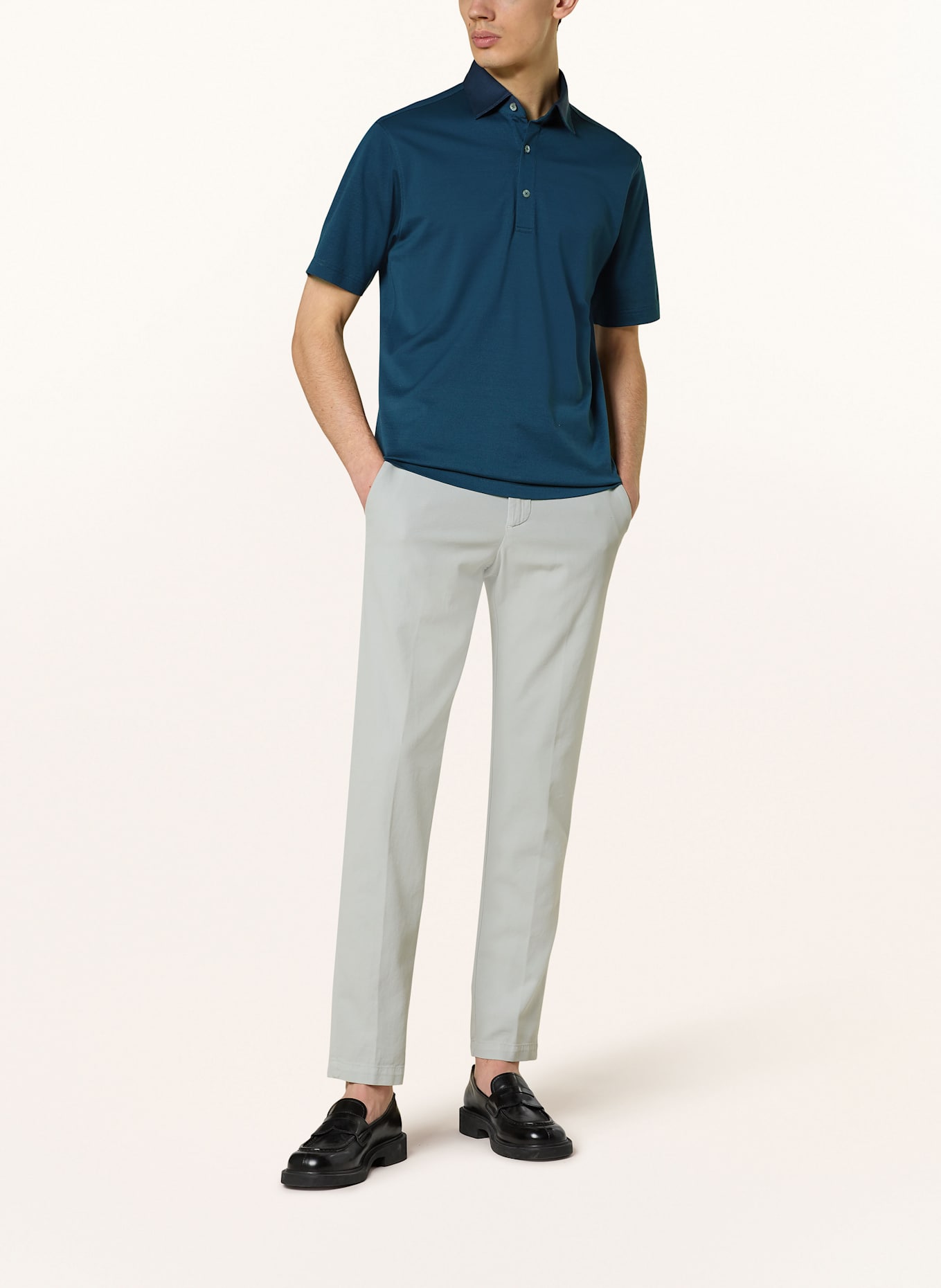 Stefan Brandt Piqué-Poloshirt: DUNKELBLAU