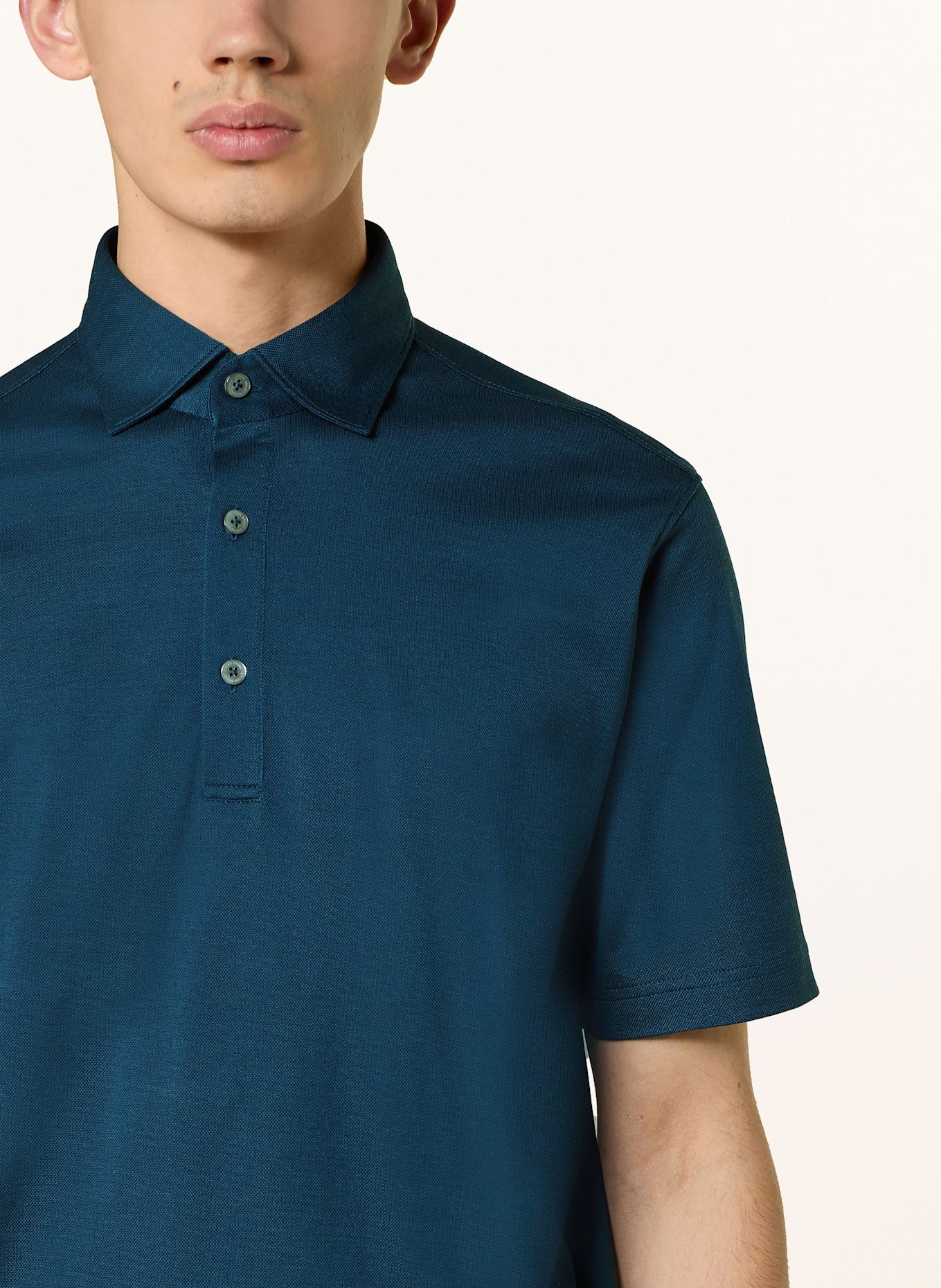 Stefan Brandt Piqué-Poloshirt: DUNKELBLAU