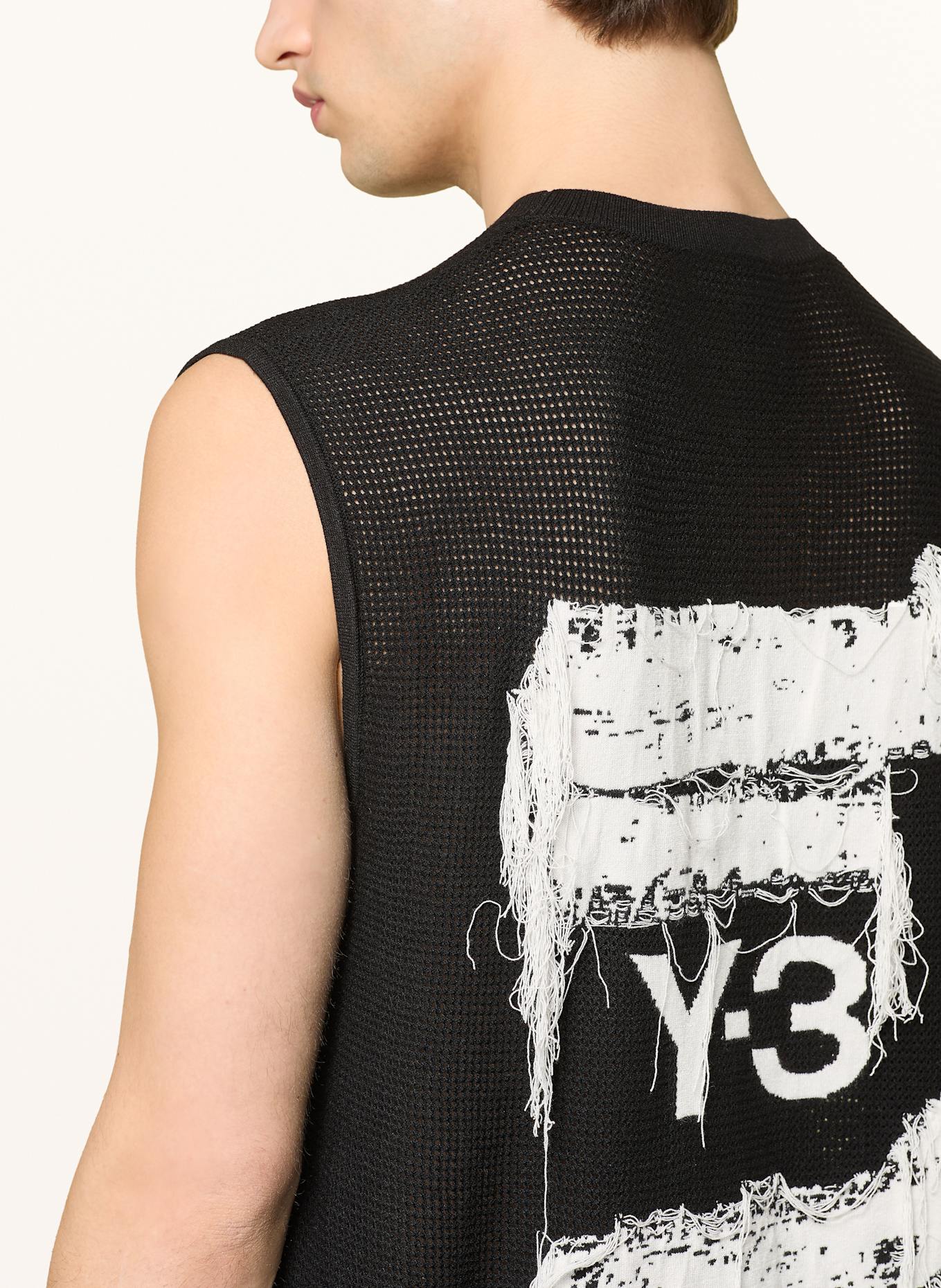 Y-3 Pullunder GFX KNIT: WEISS/ SCHWARZ