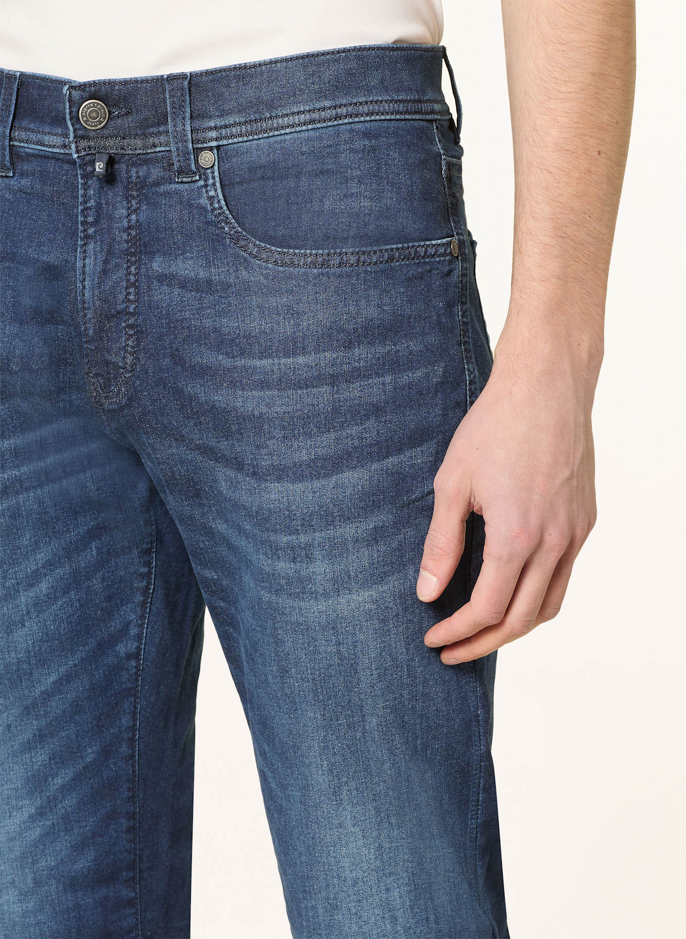 pierre cardin Jeans PC-LYON Tapered Fit: 6816 dark blue used mustache