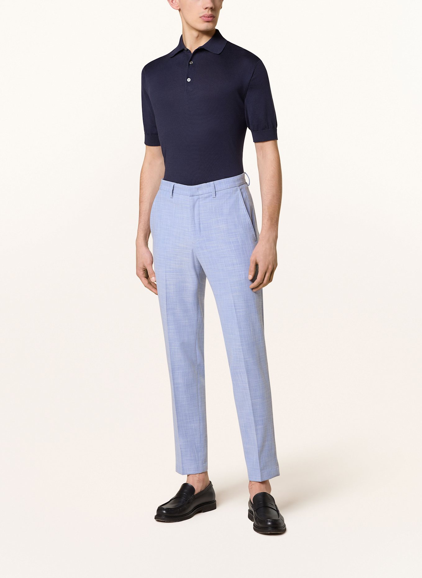 pierre cardin Spodnie garniturowe PC-RAY slim fit: 6027 Blue bell