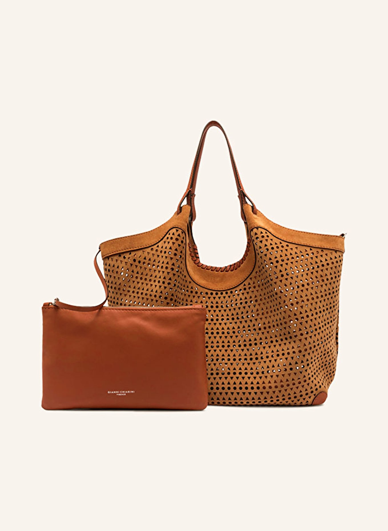 GIANNI CHIARINI Kabelka přes rameno DUA XL s pouzdrem: KOŇAKOVÁ