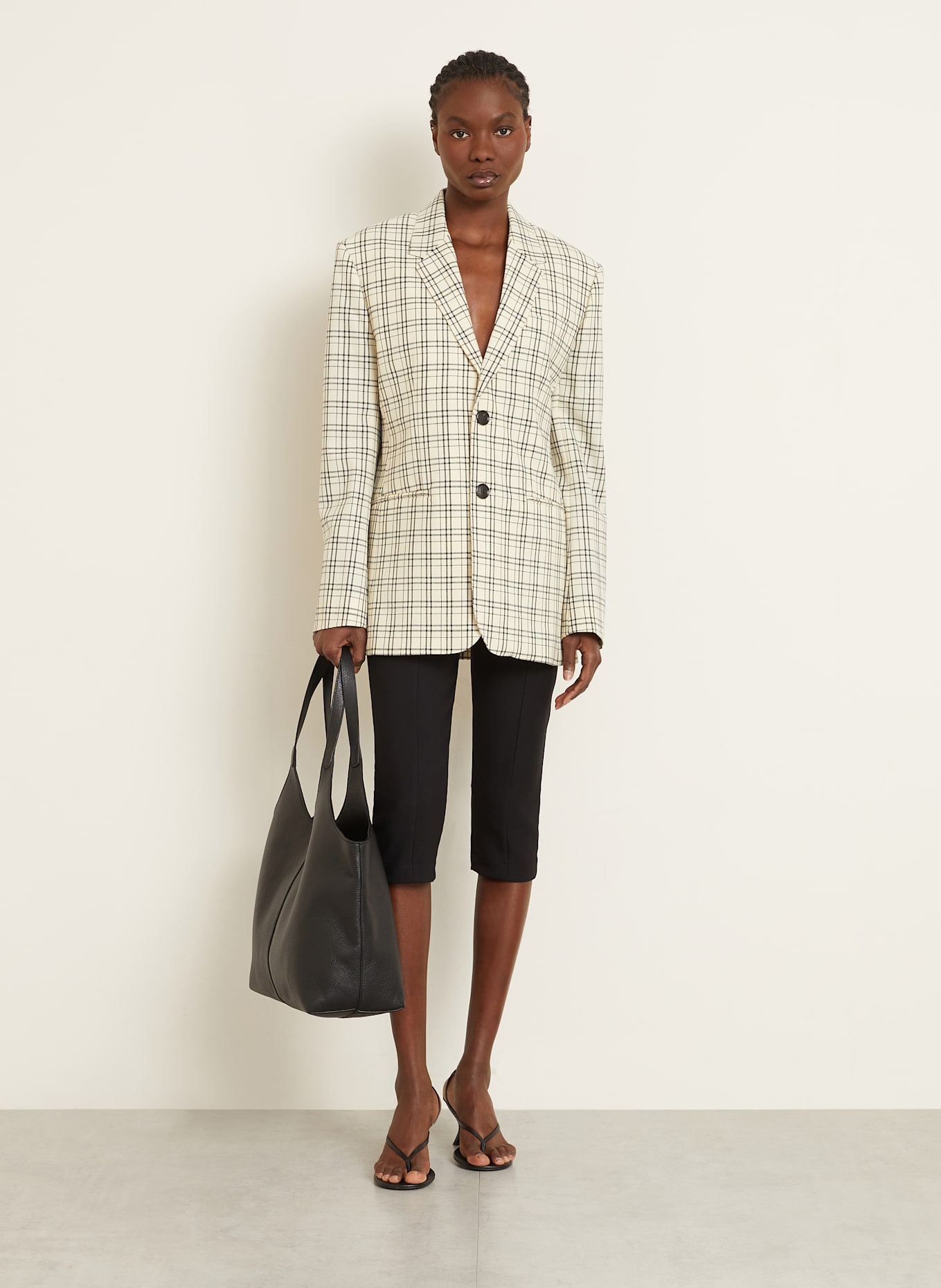 AESTHER EKME Shopper CABAS SUPPLE XL: ČERNÁ