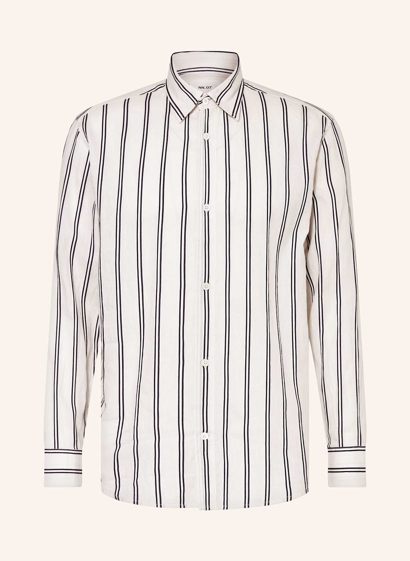 NN.07 Hemd FREDDY Regular Fit: ECRU / SCHWARZ