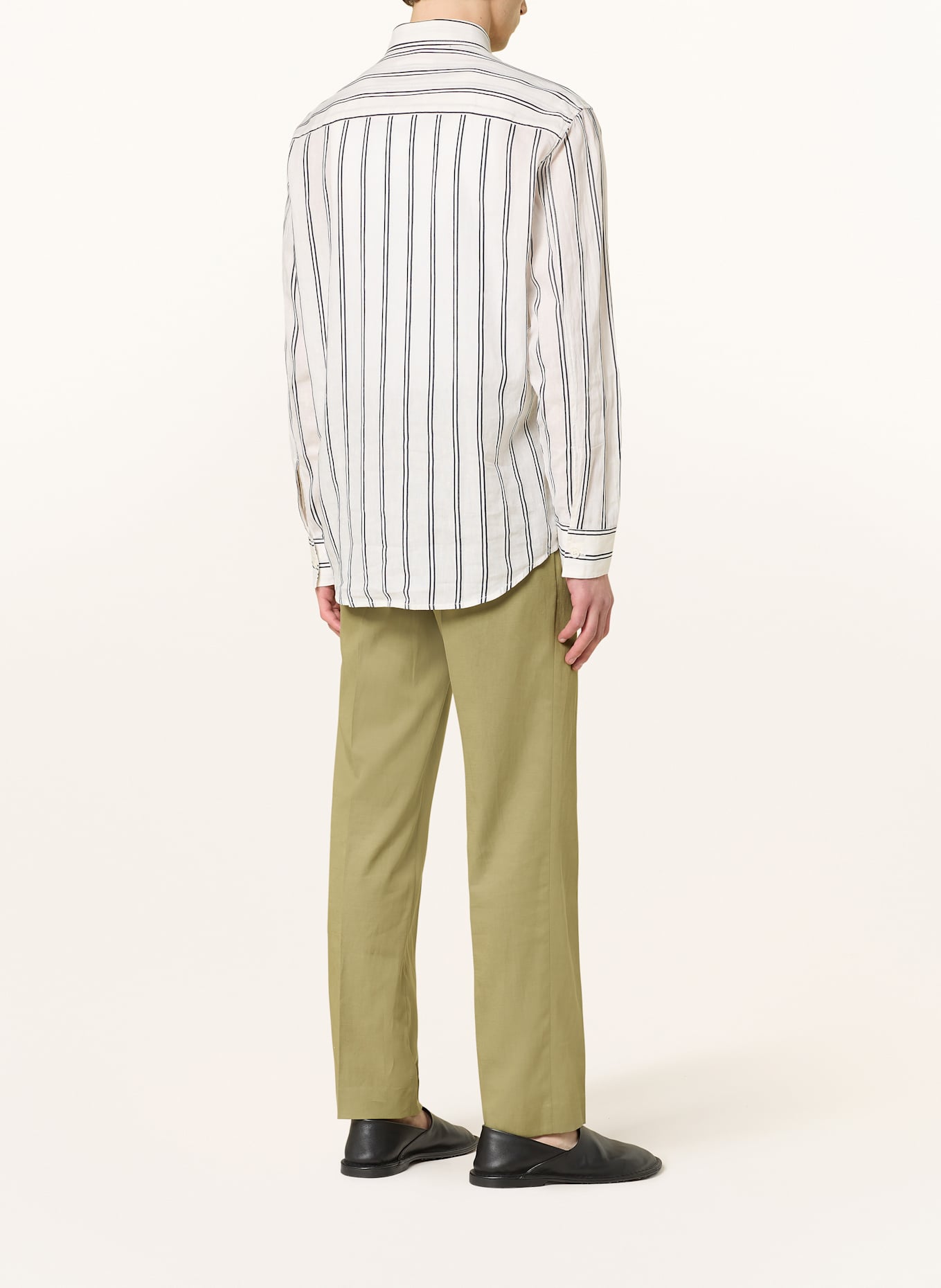 NN.07 Hemd FREDDY Regular Fit: ECRU / SCHWARZ