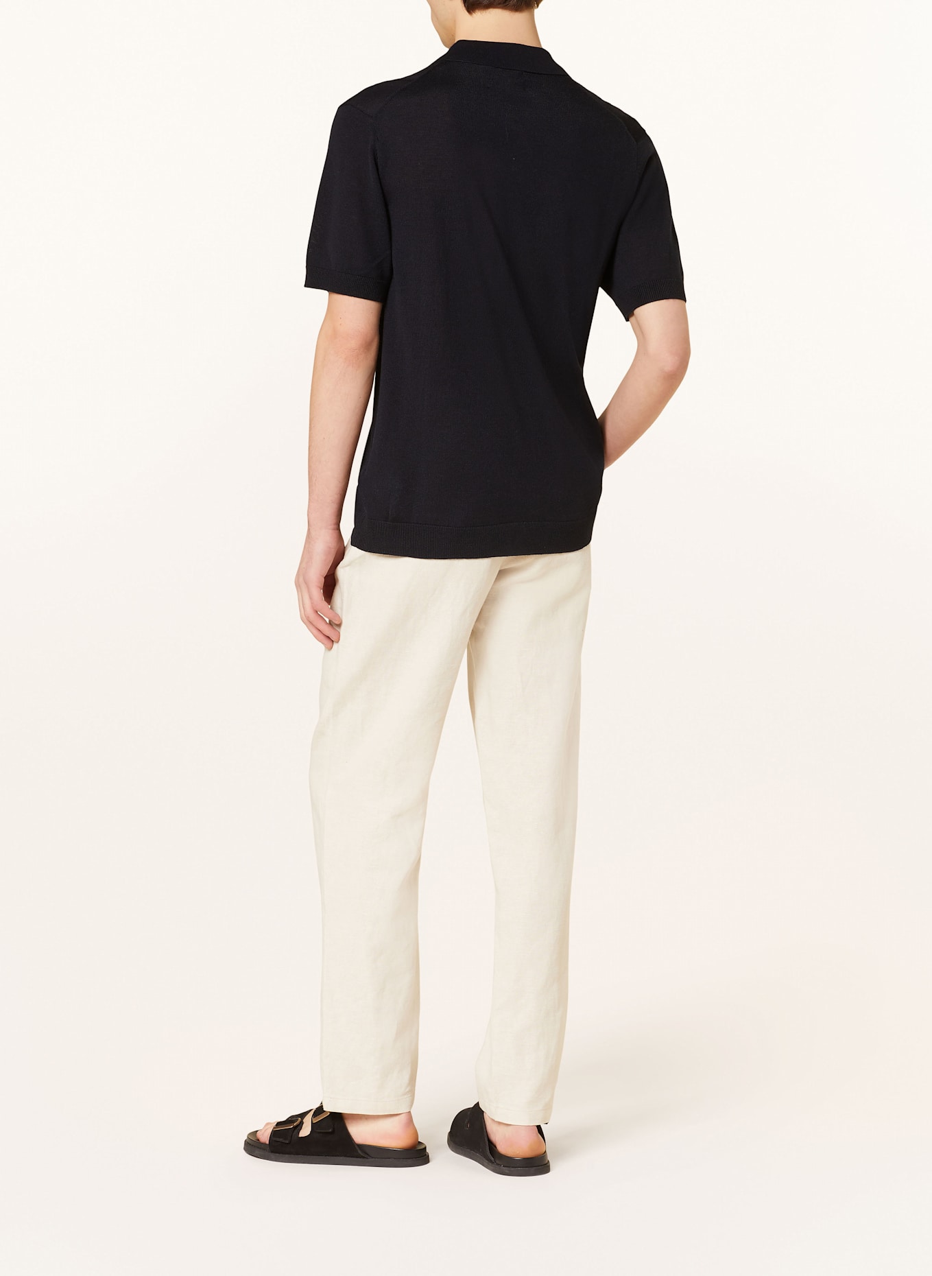 NN.07 Strickhemd THOR Regular Fit: DUNKELBLAU