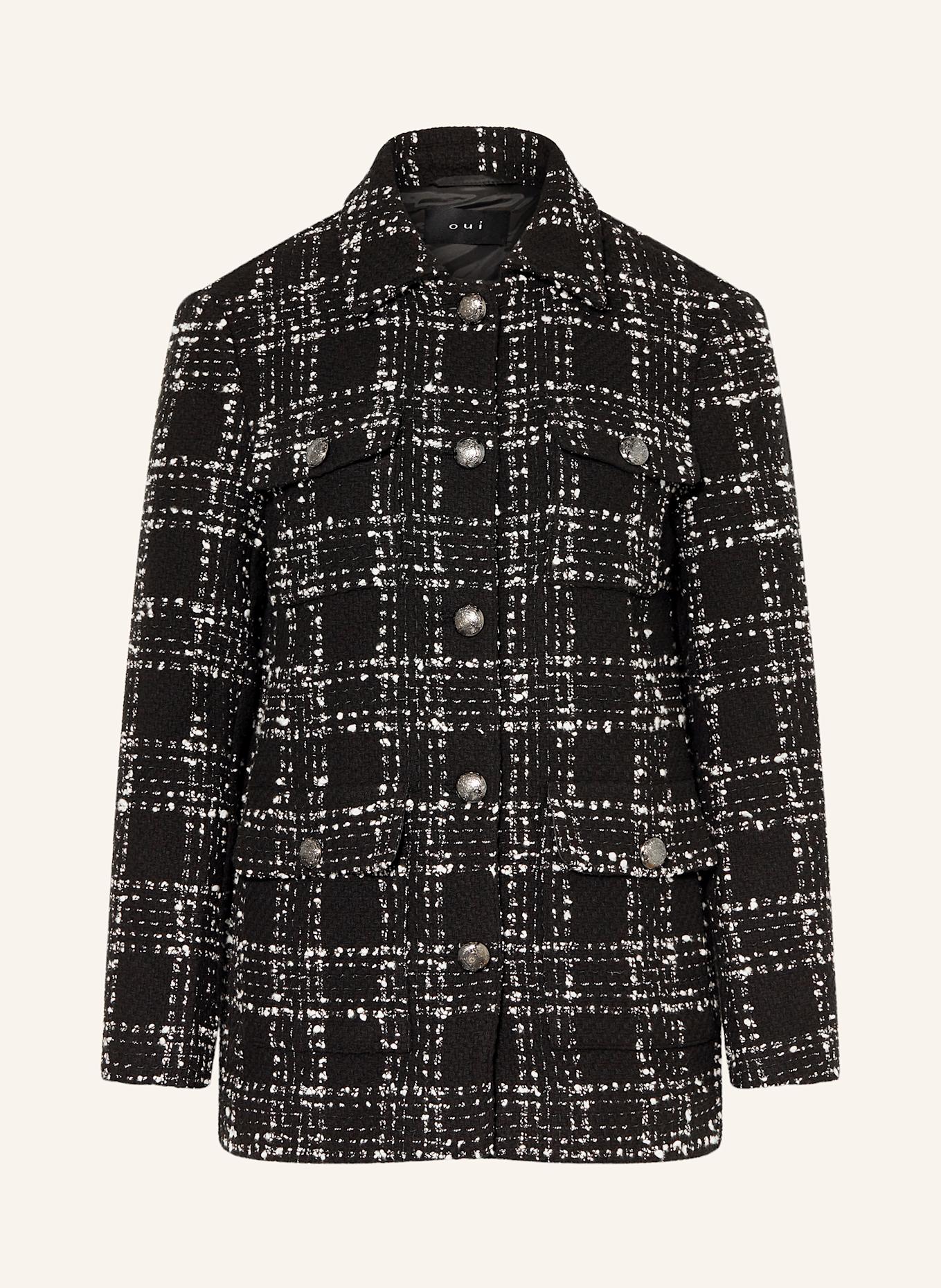 oui Bouclé-Jacke, Farbe: SCHWARZ/ ECRU (Bild 1)
