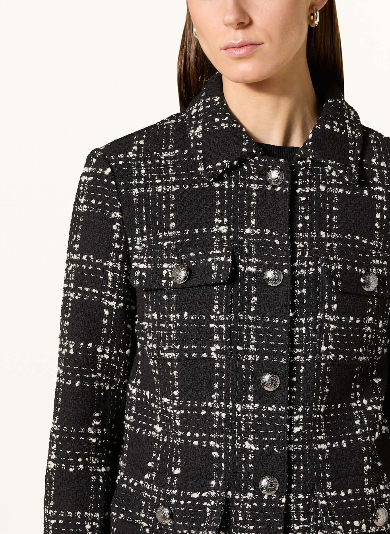 oui Bouclé-Jacke, Farbe: SCHWARZ/ ECRU (Bild 4)