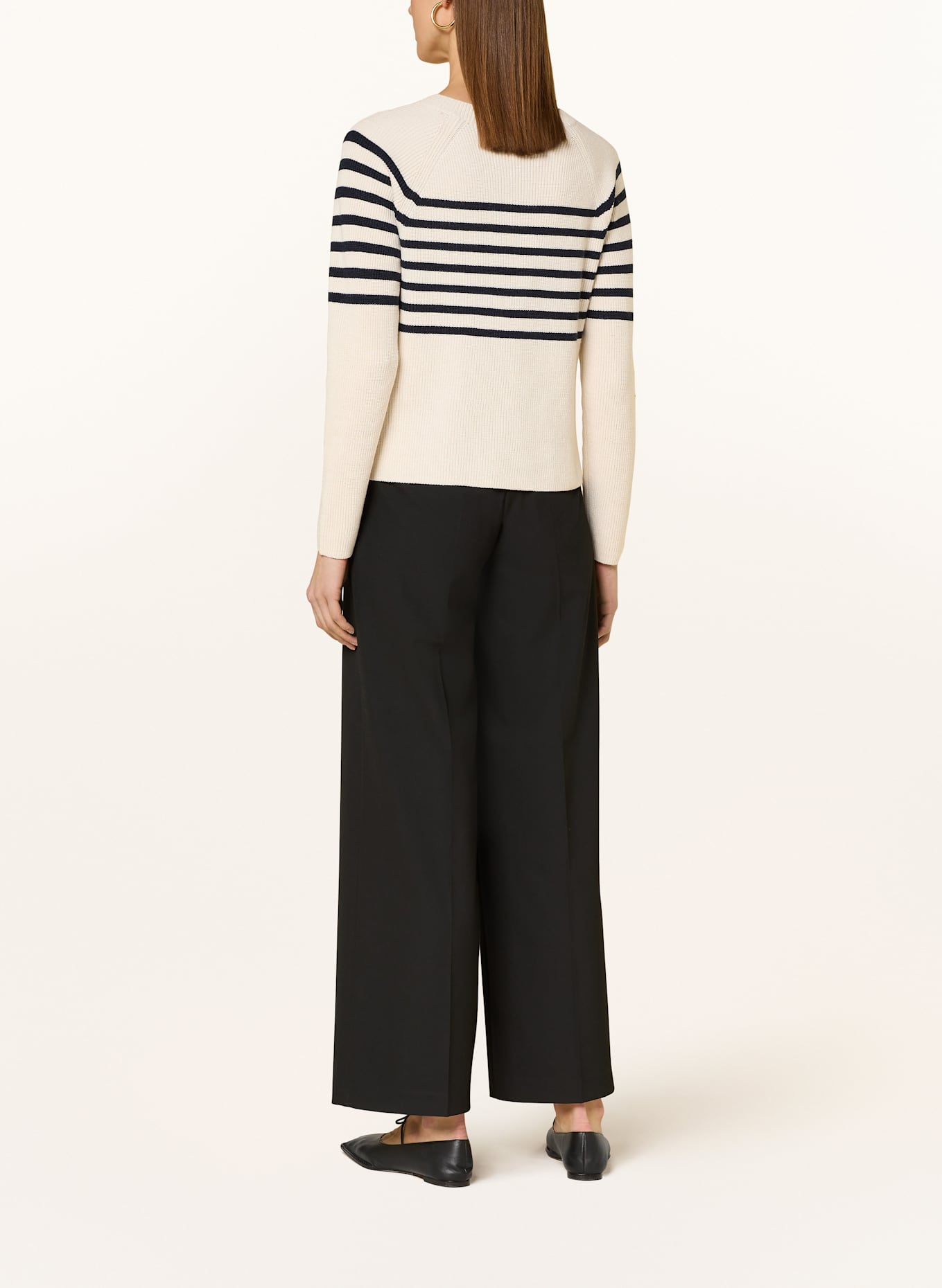 oui Pullover: WEISS / DUNKELBLAU