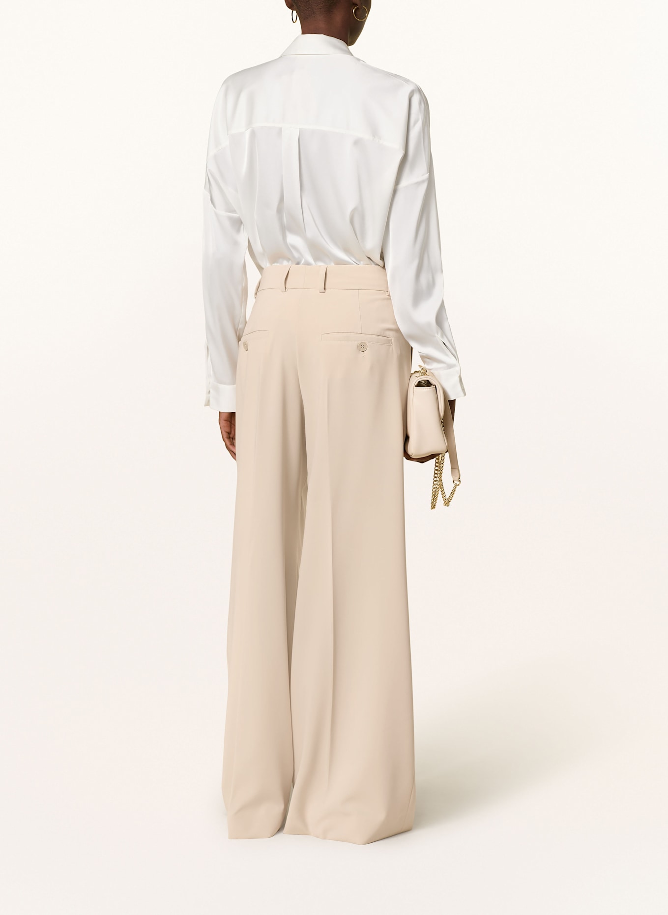 ROSSI IVON wide leg trousers: CREAM
