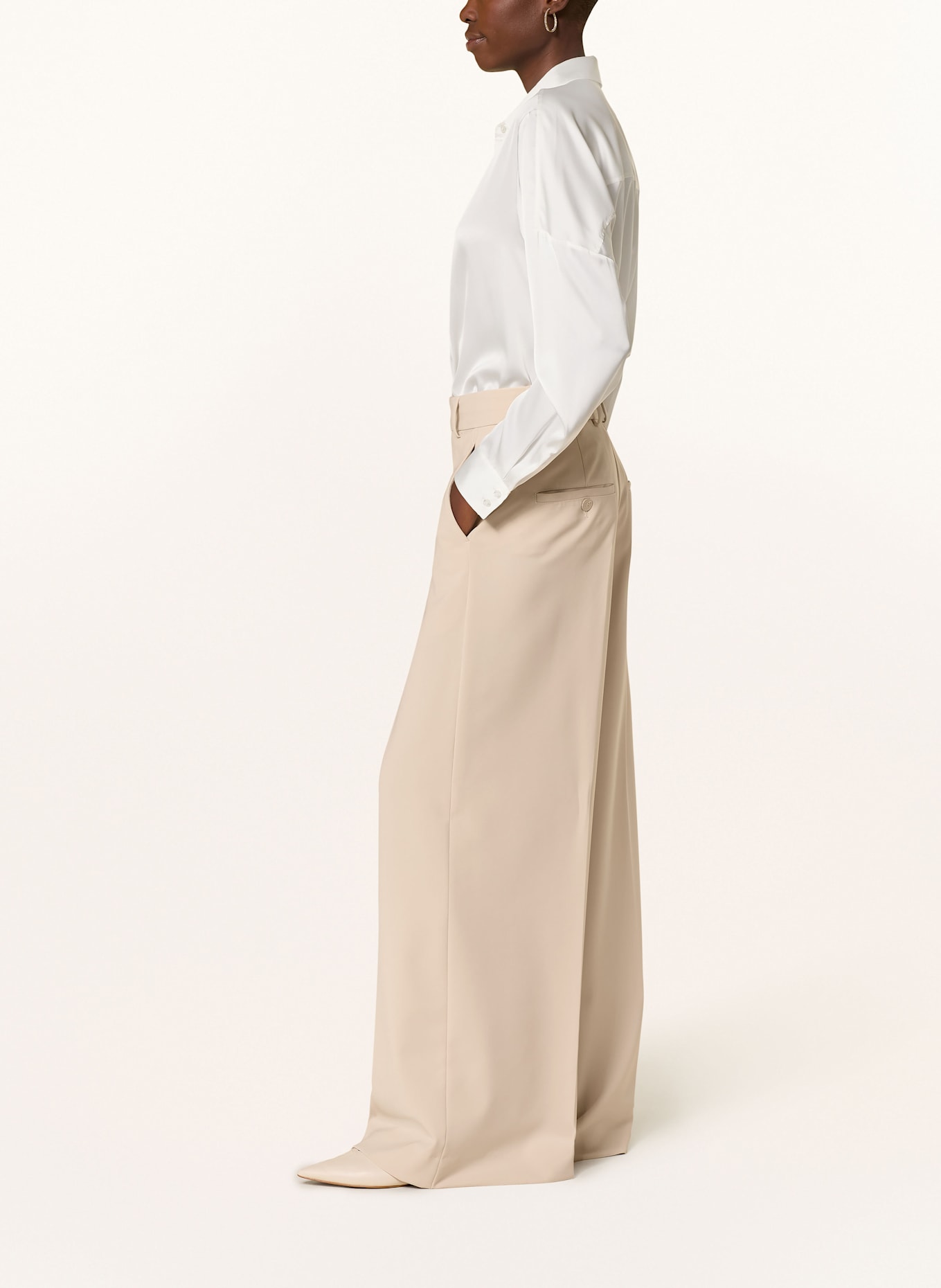 ROSSI IVON wide leg trousers: CREAM