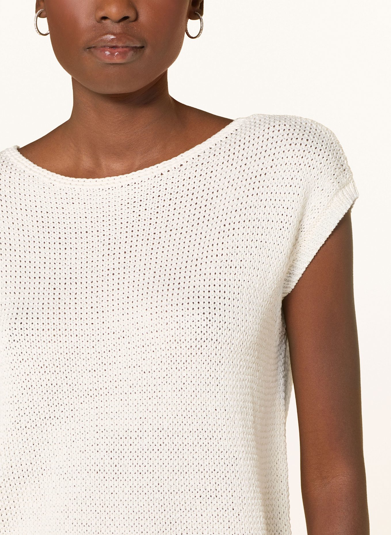 BOGNER Strickshirt MIRI mit Seide: WEISS