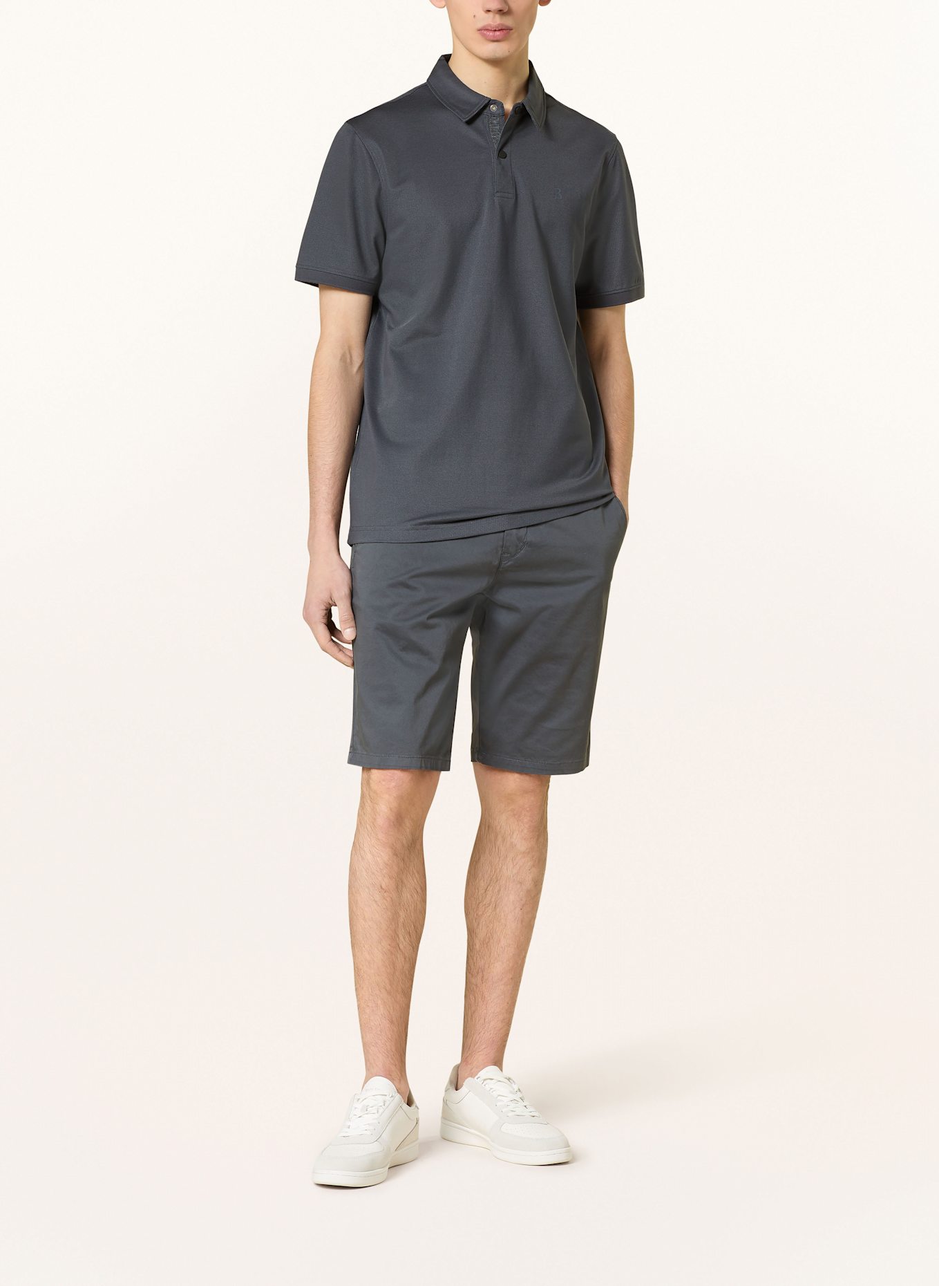 BOGNER Koszulka polo z materiału pika TIMO regular fit: CZIEMNOSZARY