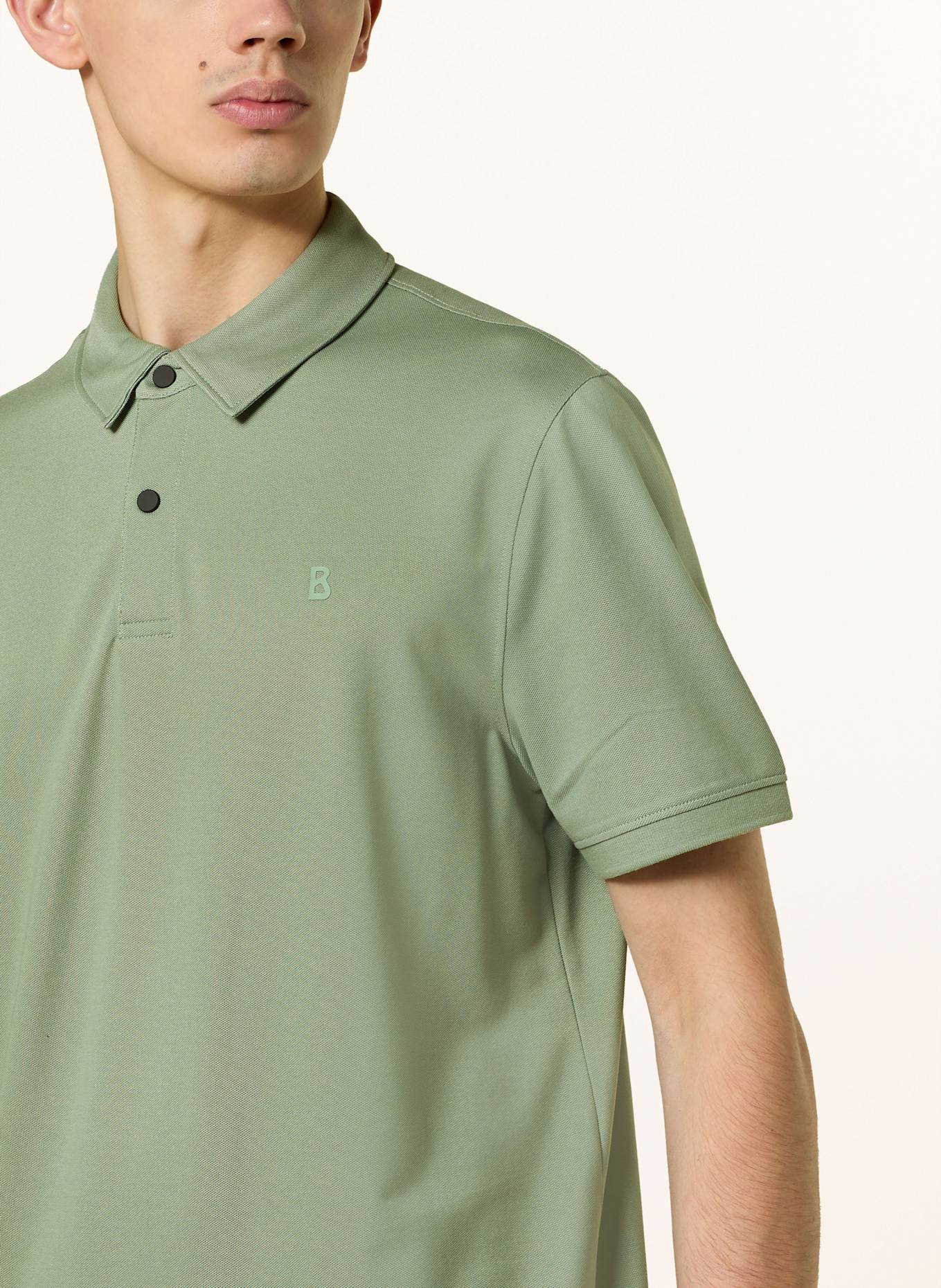 BOGNER Koszulka polo z materiału pika TIMO regular fit: CIEMNOZIELONY
