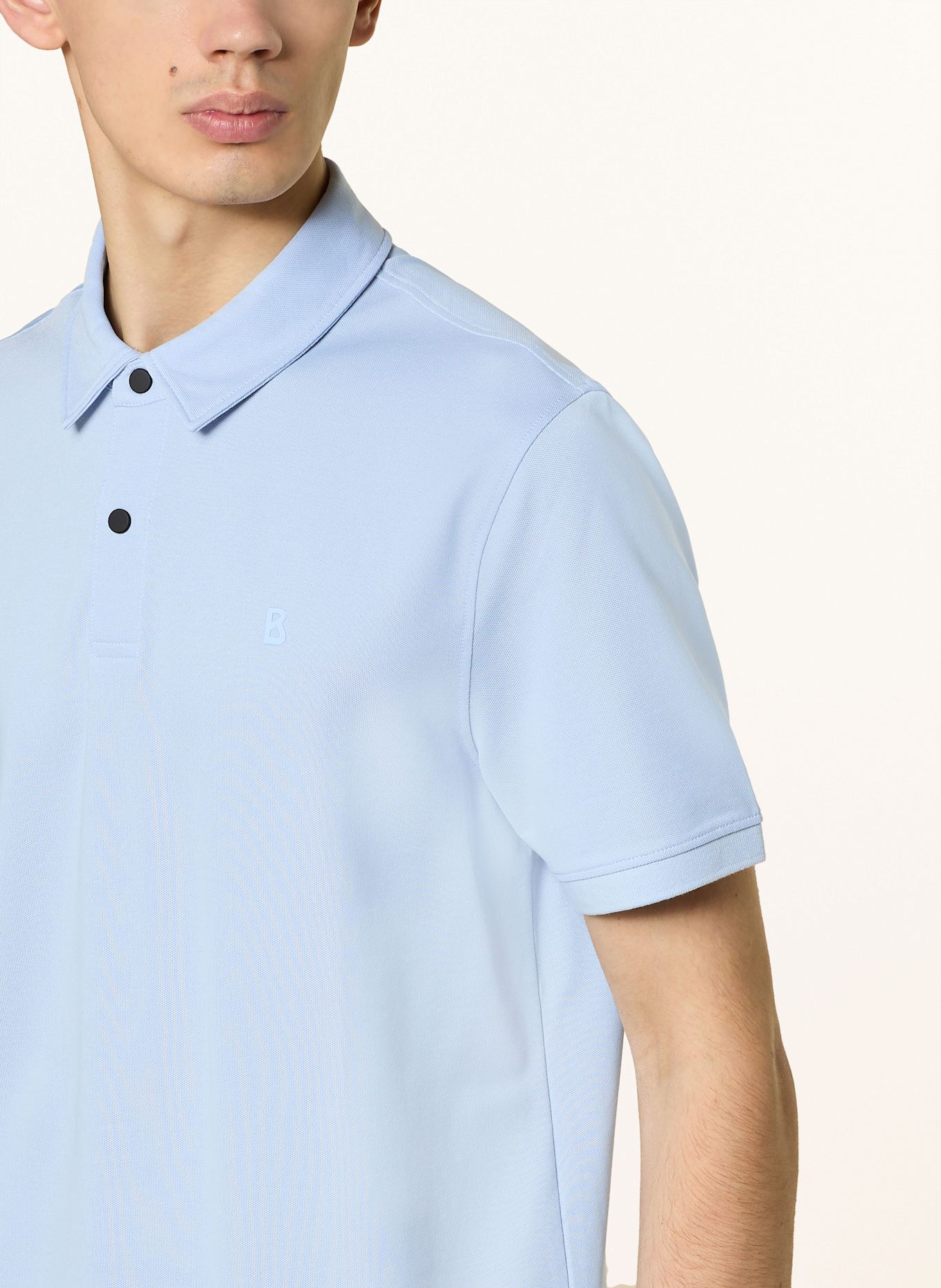 BOGNER Piqué polo shirt TIMO regular fit: LIGHT BLUE