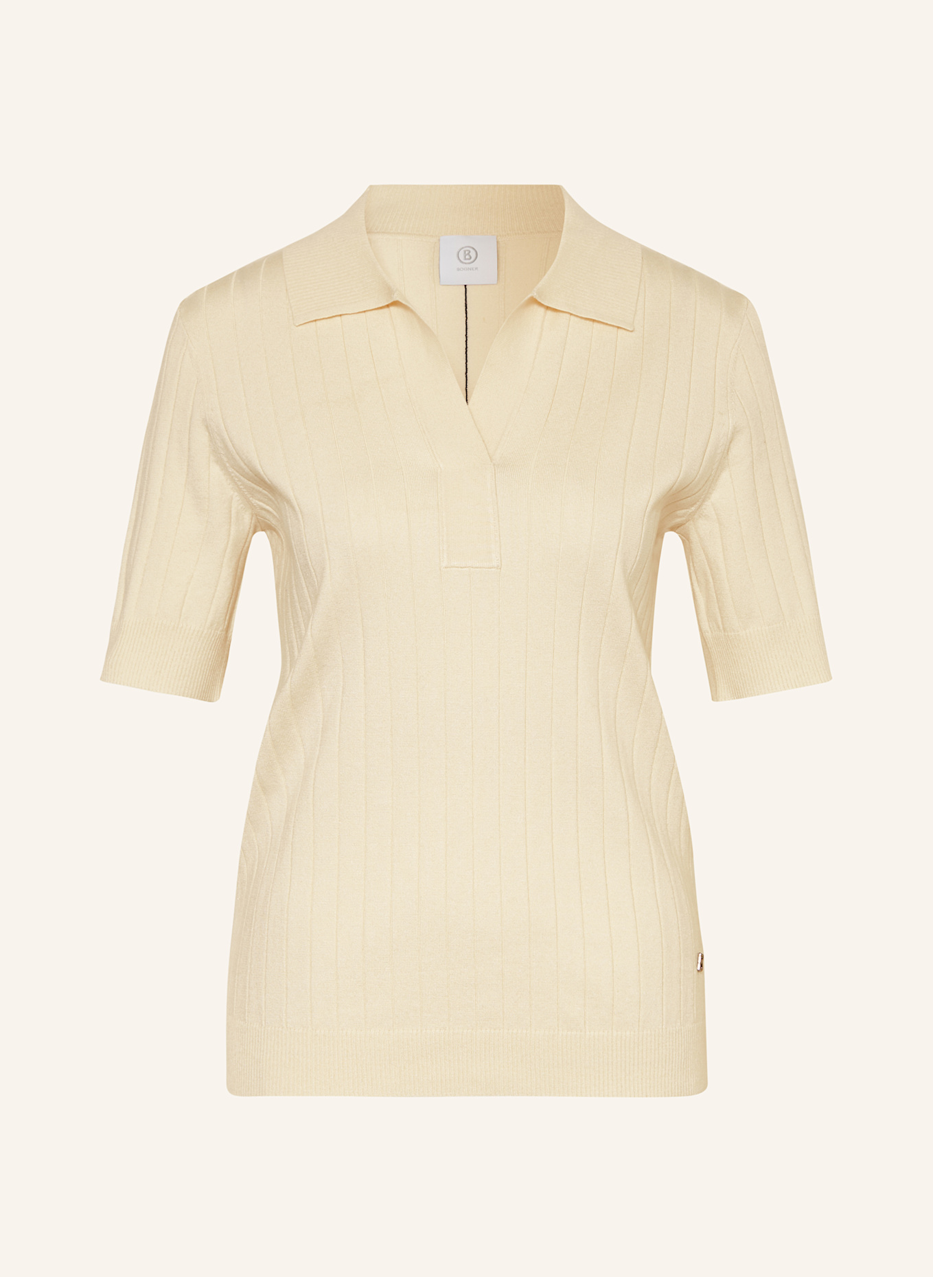 BOGNER Strickshirt JUNE mit Seide: ECRU