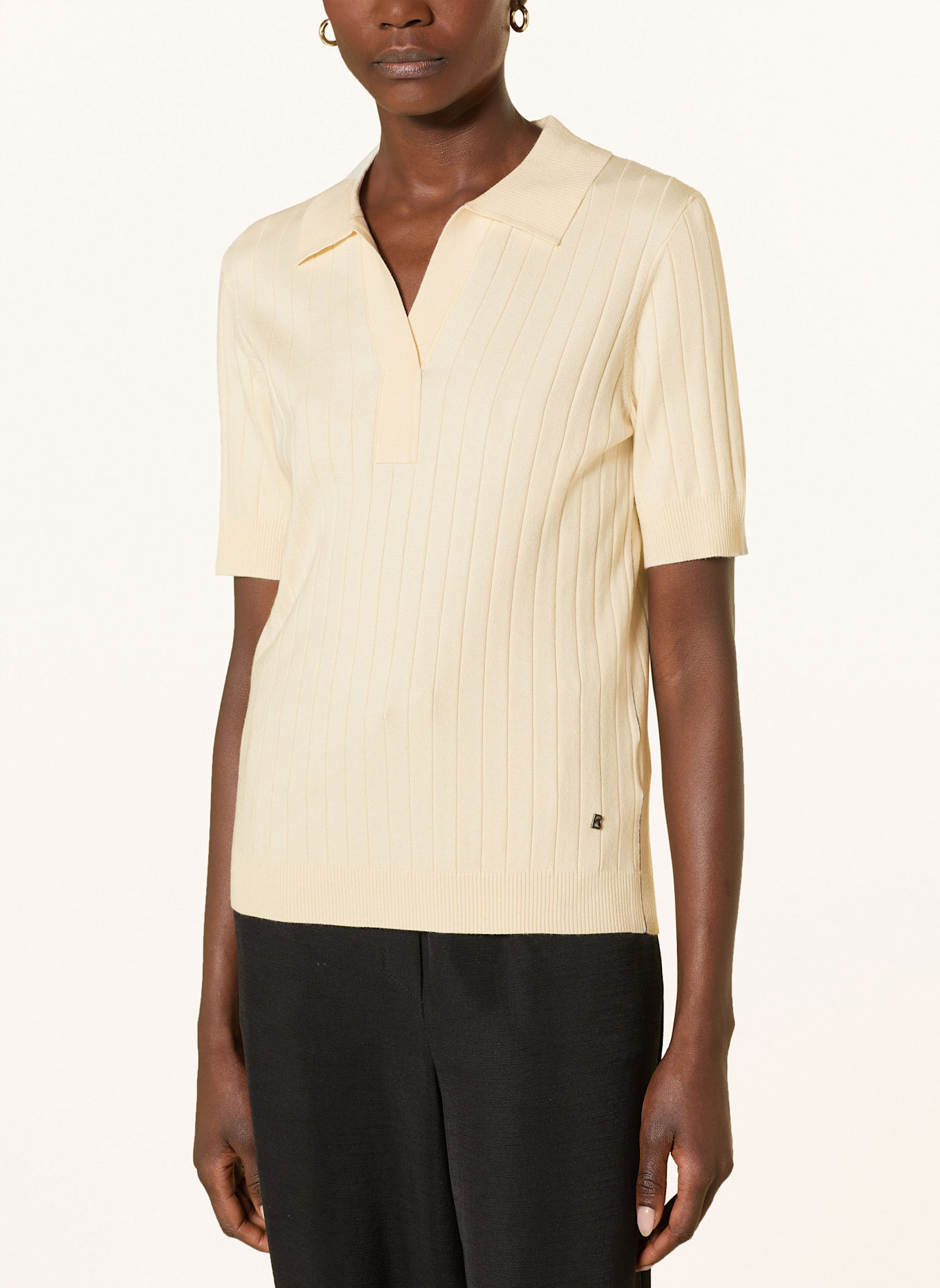 BOGNER Strickshirt JUNE mit Seide: ECRU