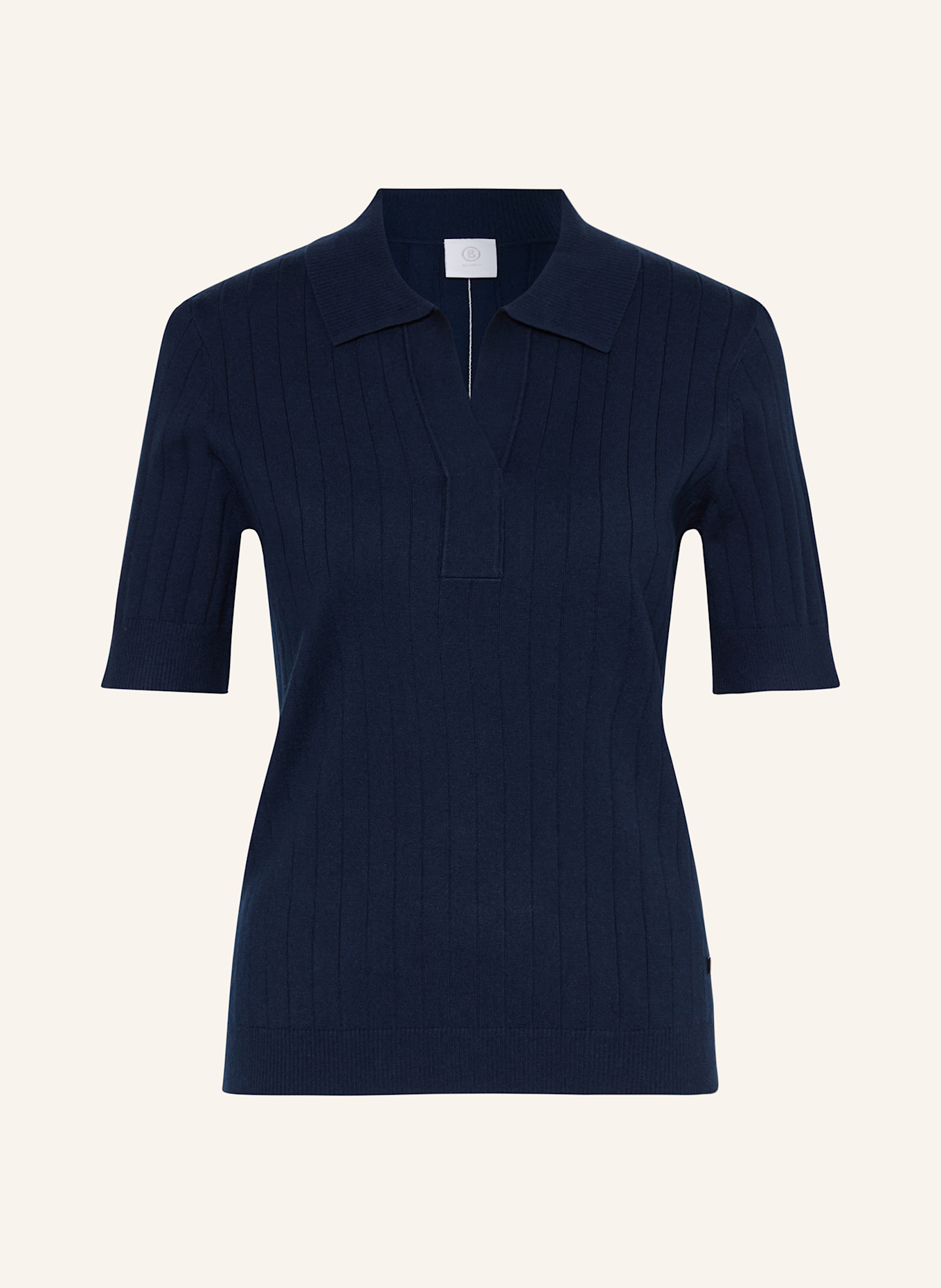 BOGNER Strickshirt JUNE mit Seide: DUNKELBLAU