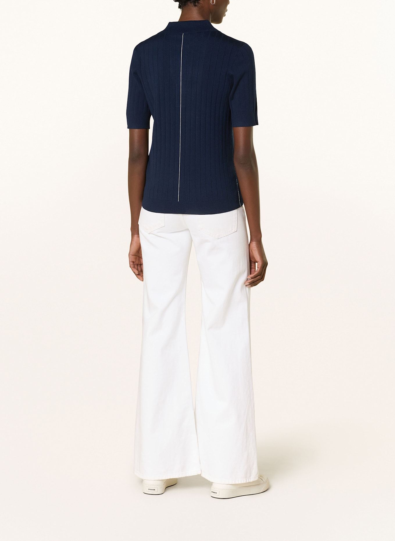 BOGNER Strickshirt JUNE mit Seide: DUNKELBLAU