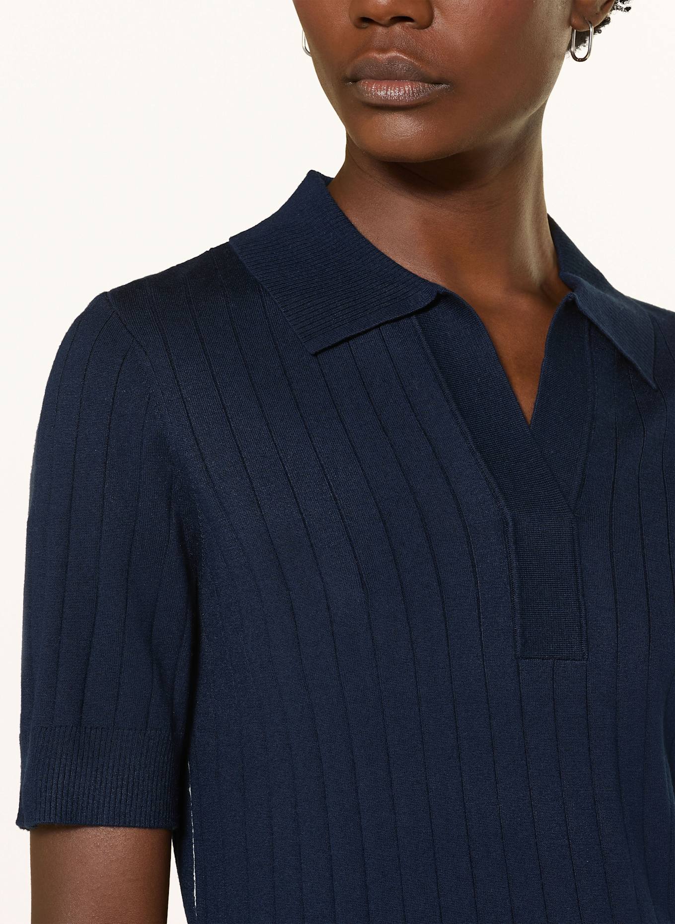 BOGNER Strickshirt JUNE mit Seide: DUNKELBLAU