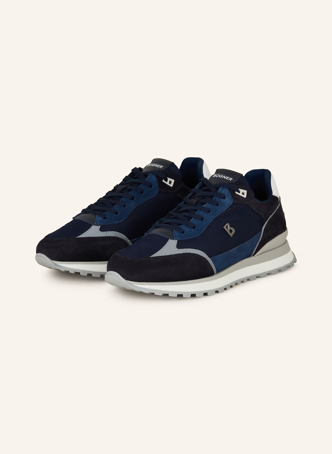 BOGNER Sneaker NEWPORT: DUNKELBLAU/ SCHWARZ/ WEISS