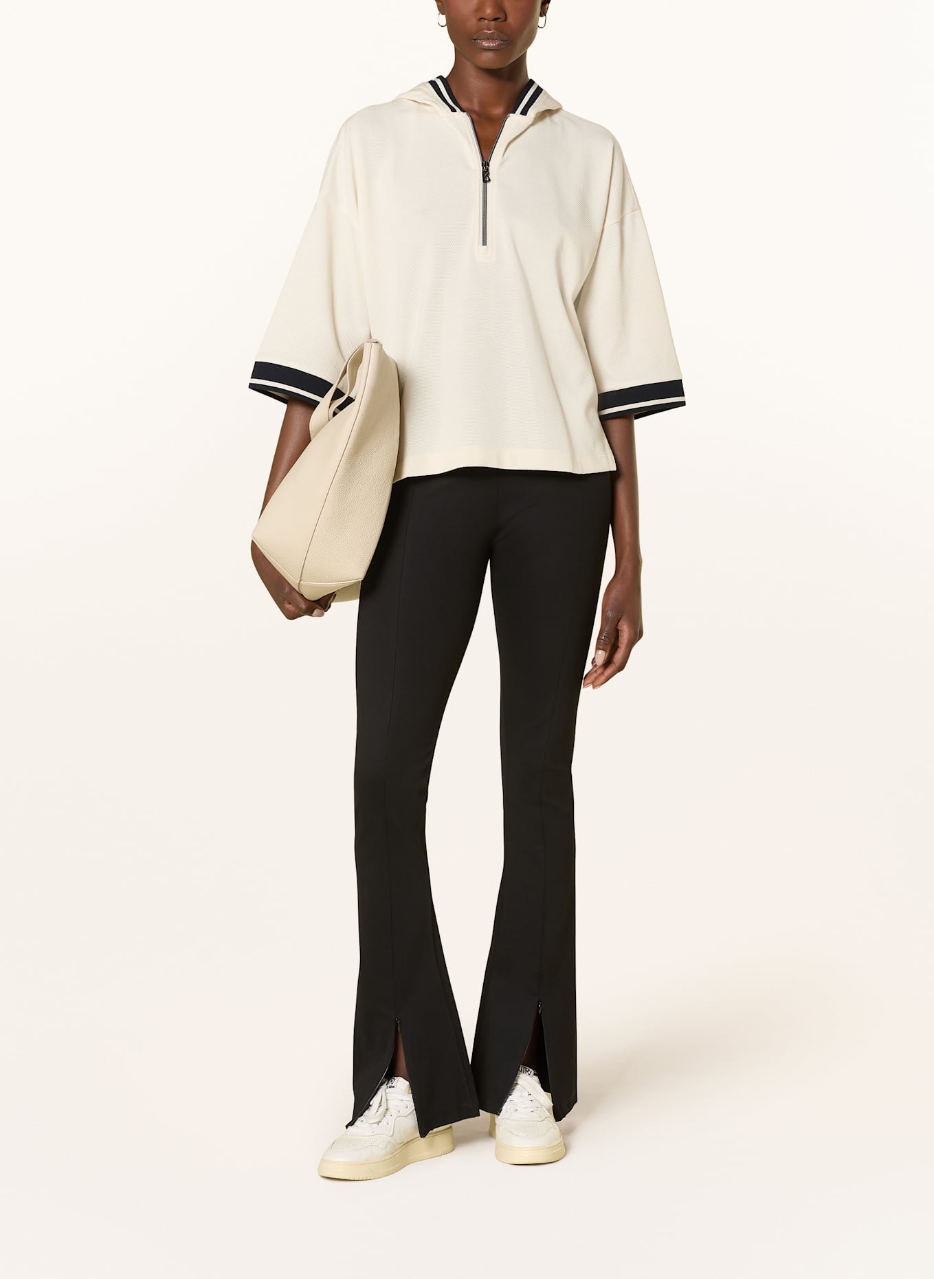 BOGNER Piqué-Hoodie HOLLY: ECRU