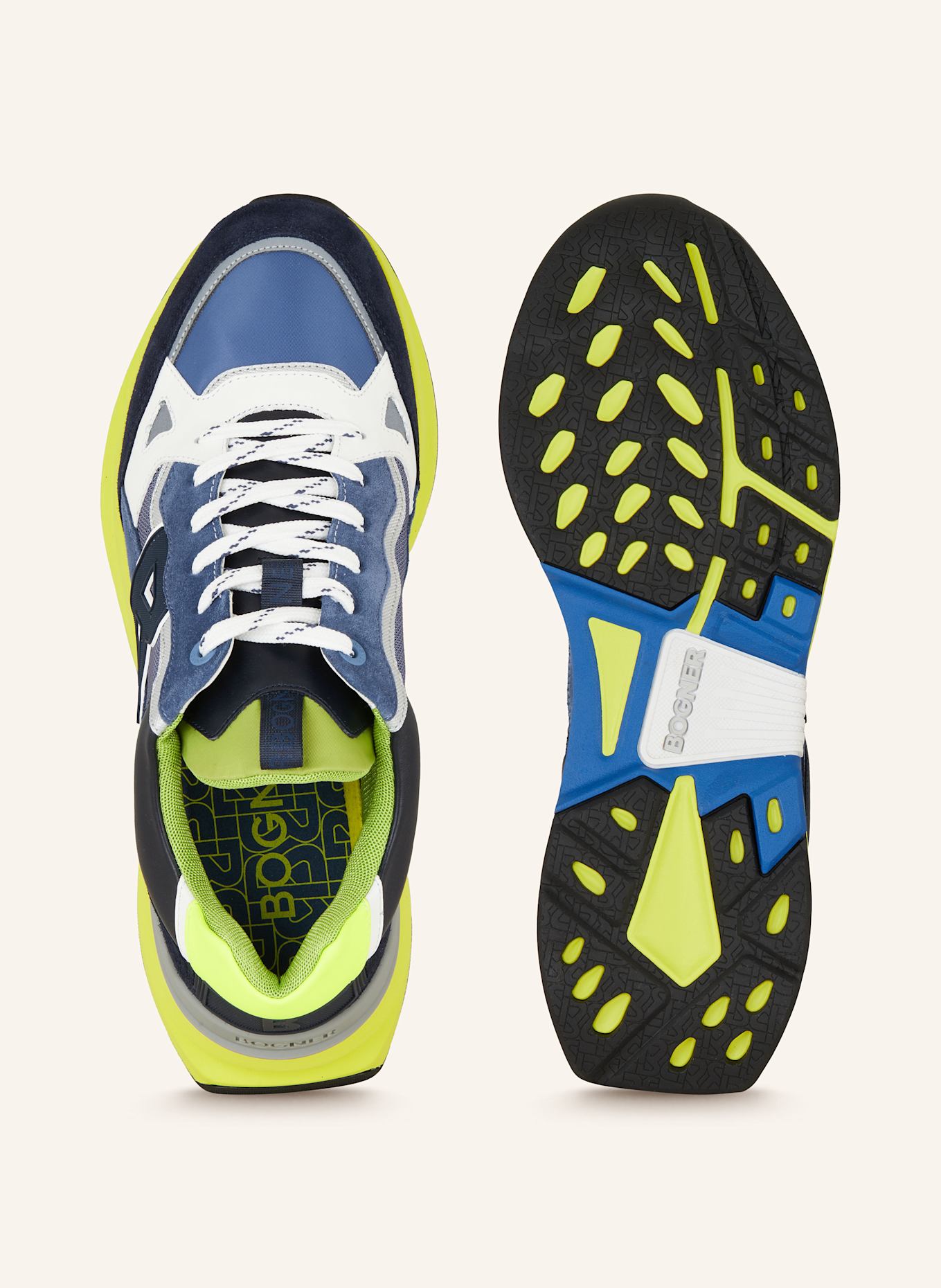 BOGNER Sneaker CTP25: BLAU/ DUNKELBLAU/ GELB